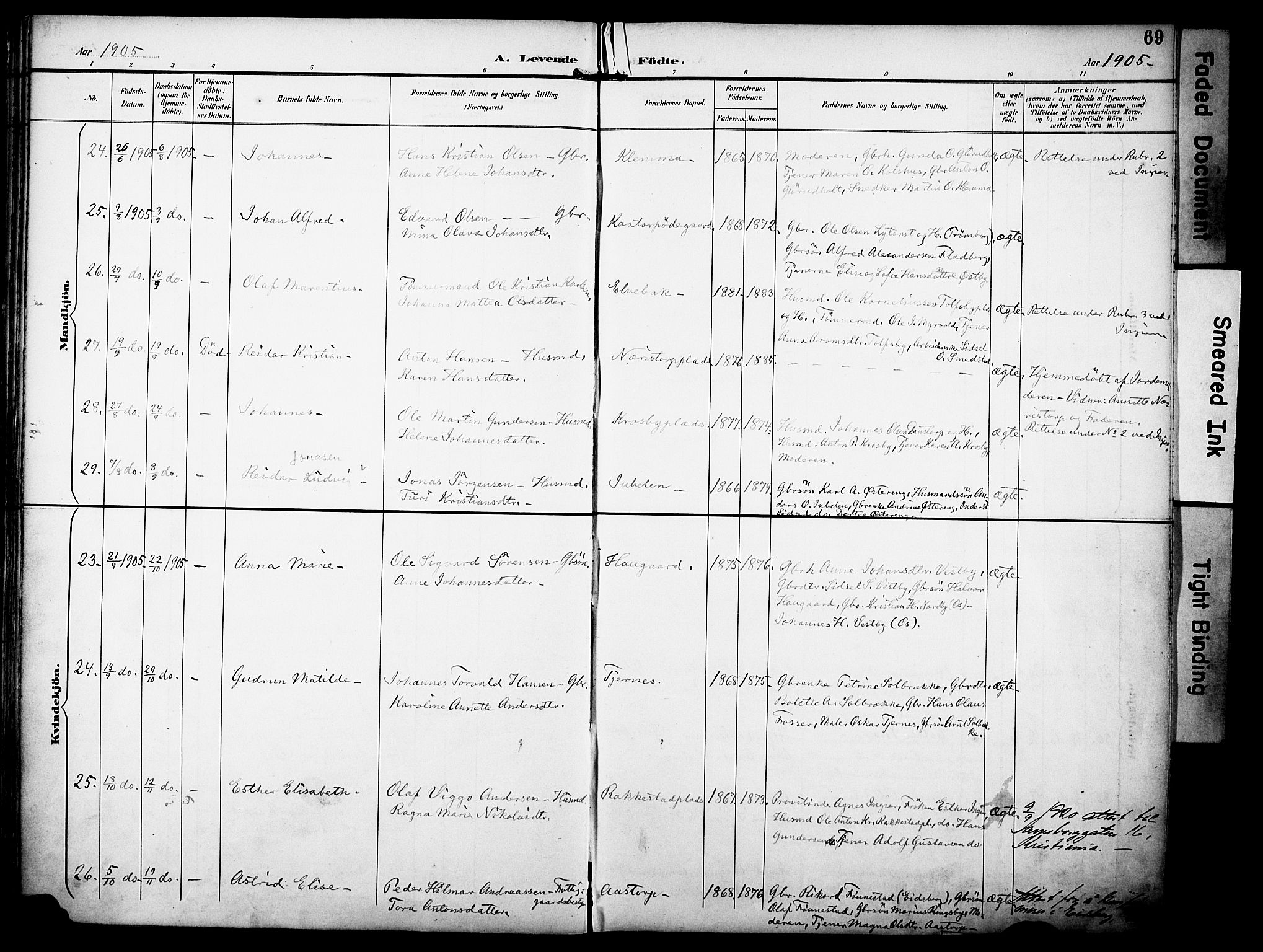 Rakkestad prestekontor Kirkebøker, AV/SAO-A-2008/F/Fa/L0013: Parish register (official) no. I 13, 1894-1908, p. 69