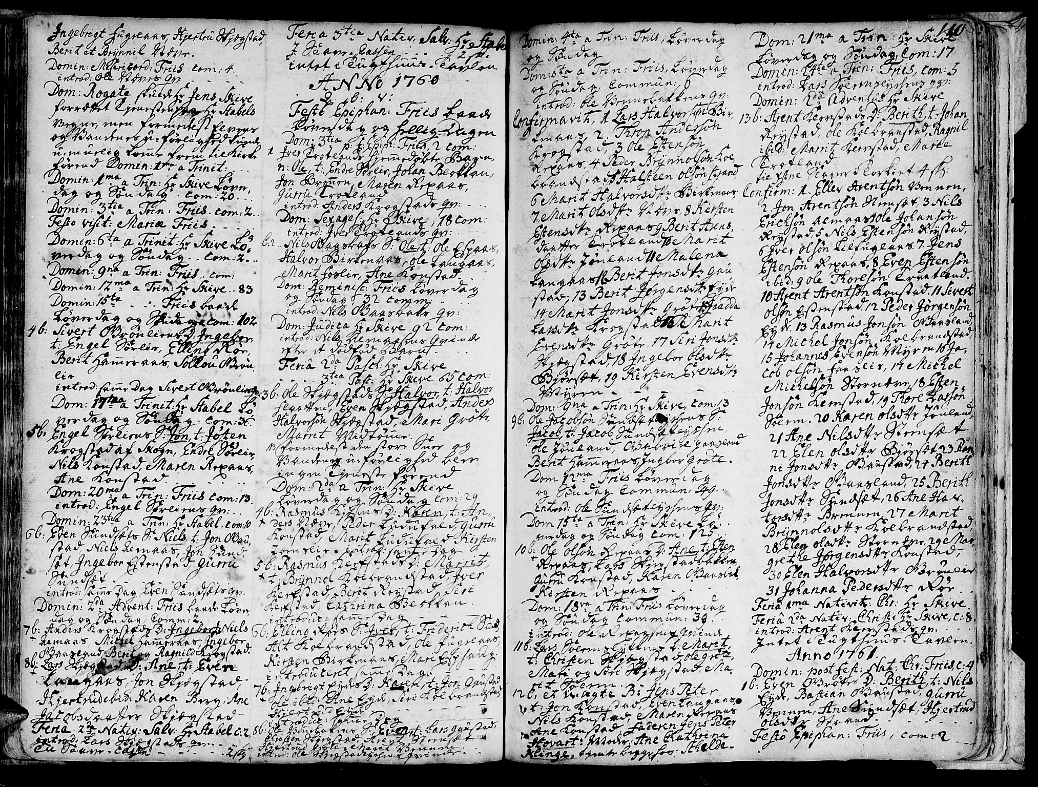 Ministerialprotokoller, klokkerbøker og fødselsregistre - Sør-Trøndelag, SAT/A-1456/691/L1060: Parish register (official) no. 691A01 /4, 1740-1767, p. 110