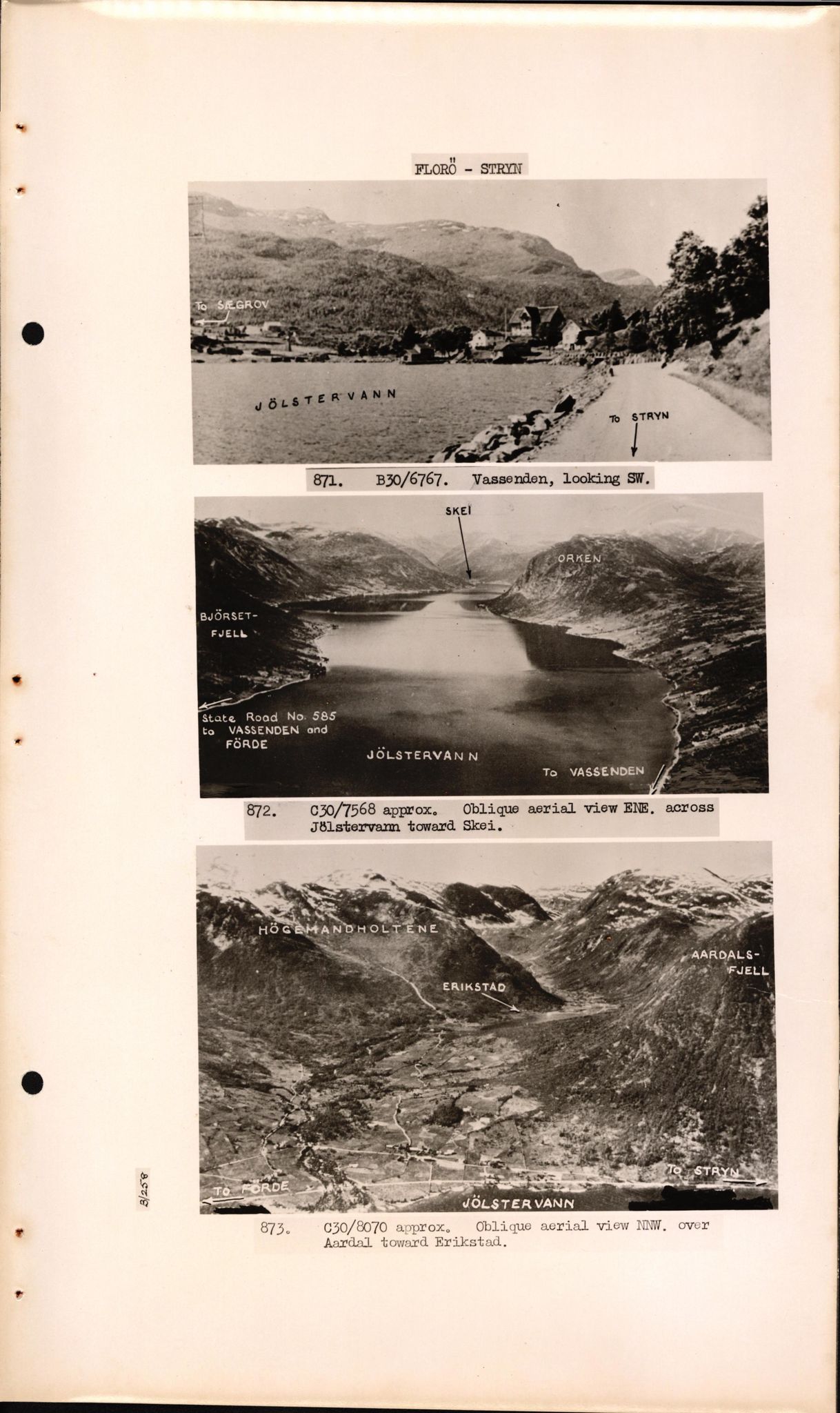 Forsvaret, Forsvarets overkommando II, AV/RA-RAFA-3915/D/Dd/L0018: Sør-Norge, veier, 1943-1945, p. 701