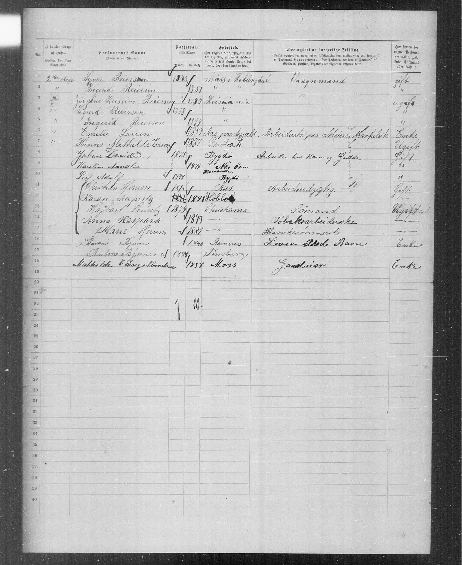 OBA, Municipal Census 1899 for Kristiania, 1899, p. 4650