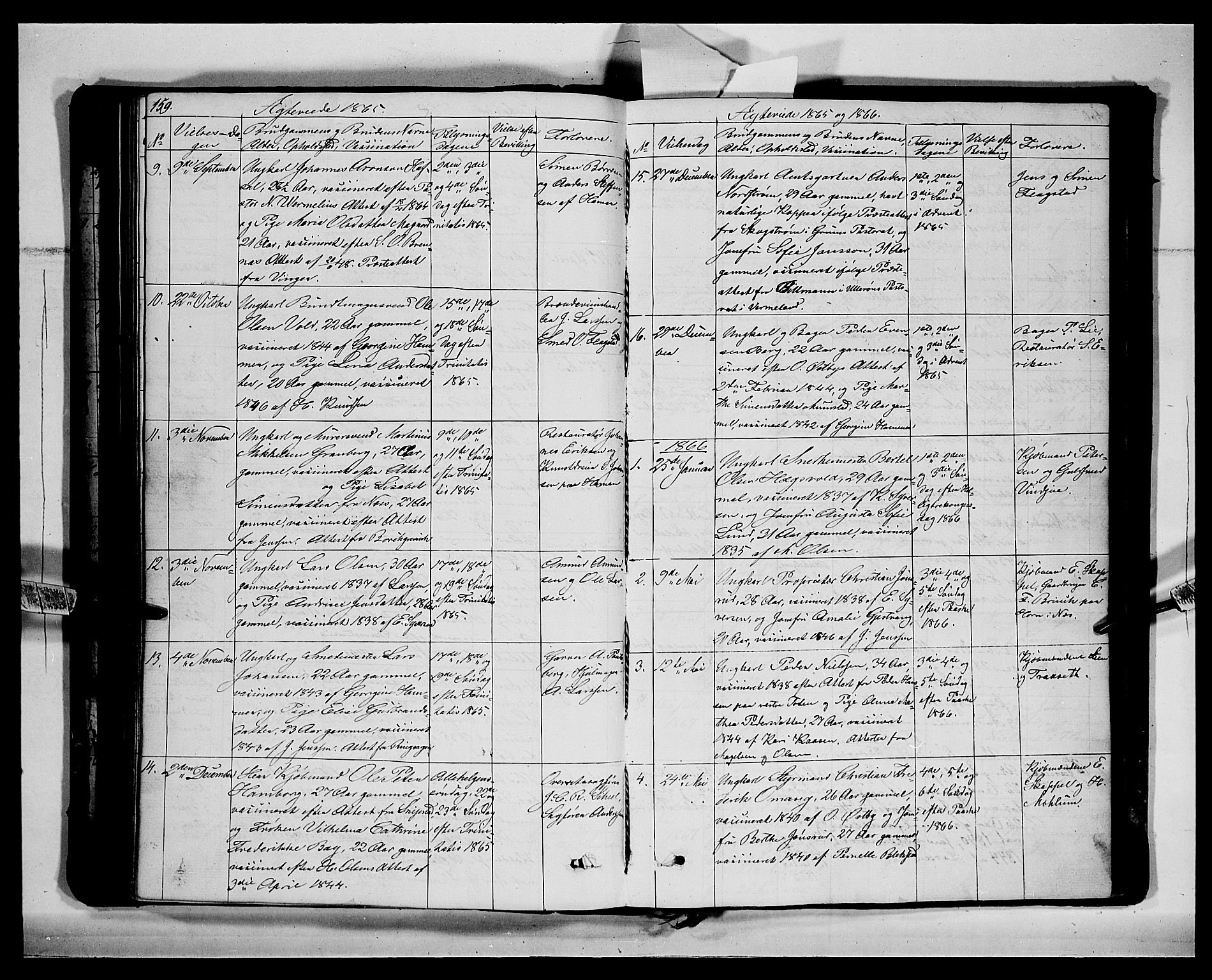 Vang prestekontor, Hedmark, SAH/PREST-008/H/Ha/Hab/L0011: Parish register (copy) no. 11, 1855-1878, p. 159
