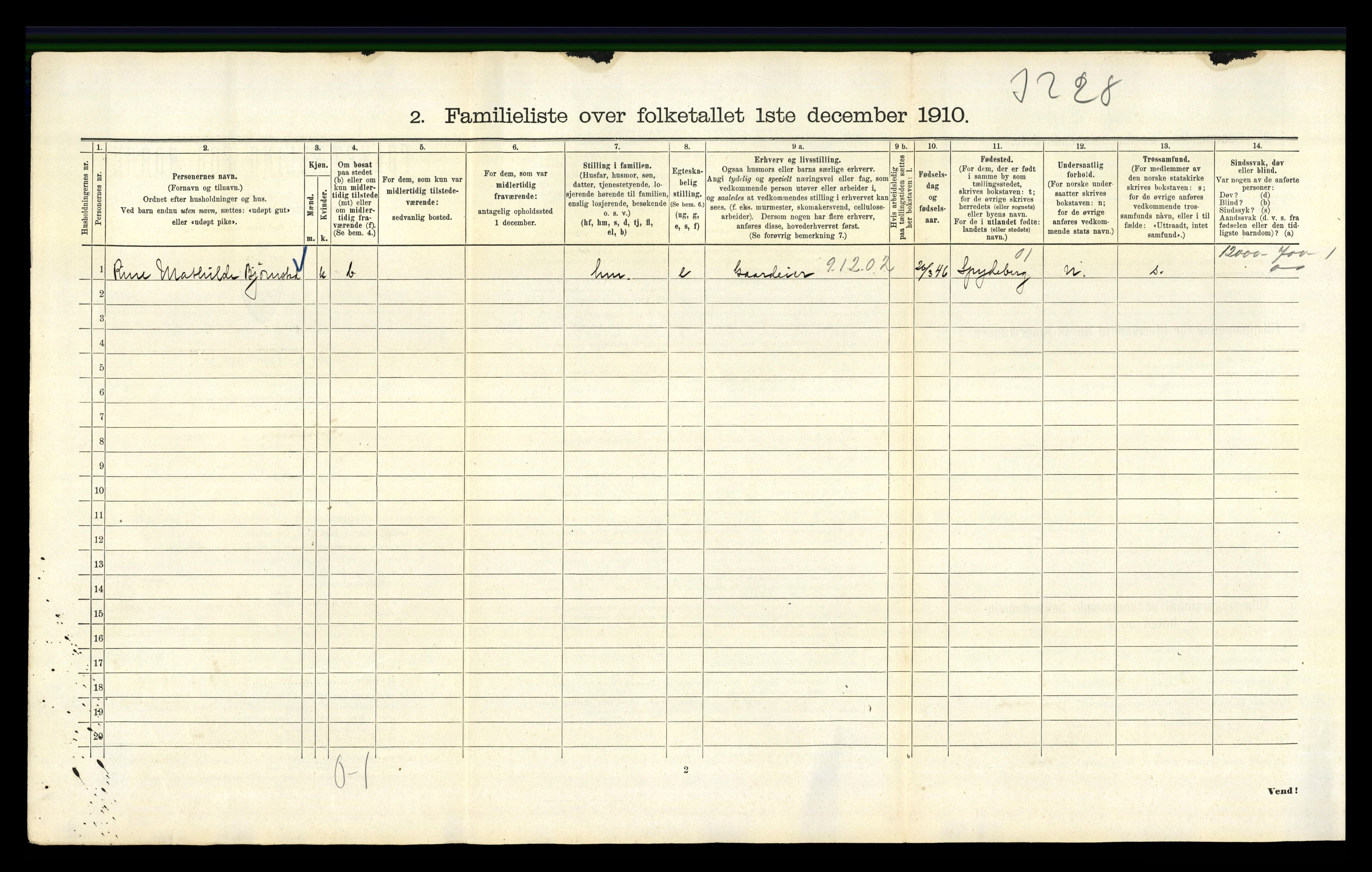 RA, 1910 census for Kristiania, 1910, p. 23392