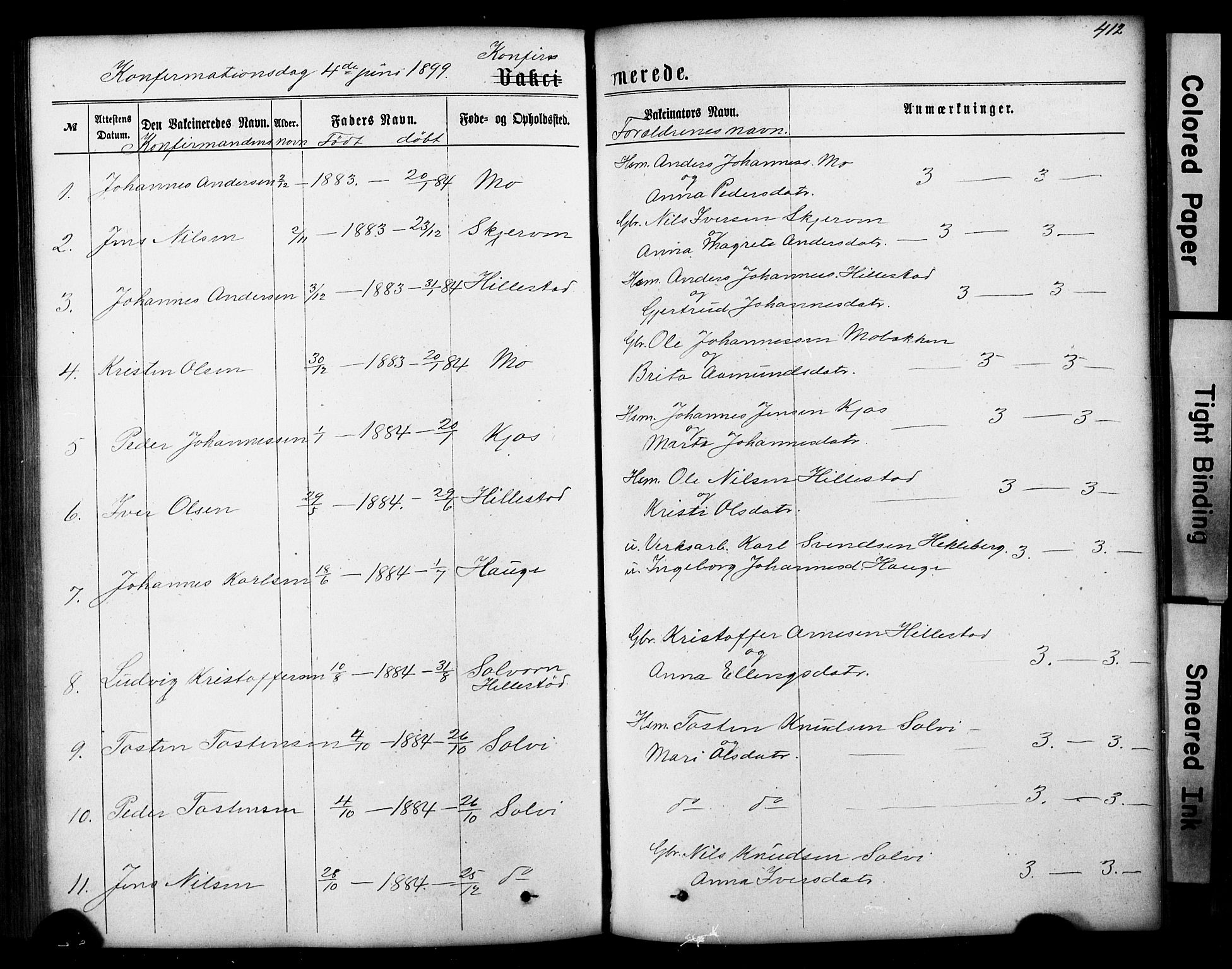 Hafslo sokneprestembete, SAB/A-80301/H/Hab/Haba/L0001: Parish register (copy) no. A 1, 1866-1908, p. 412