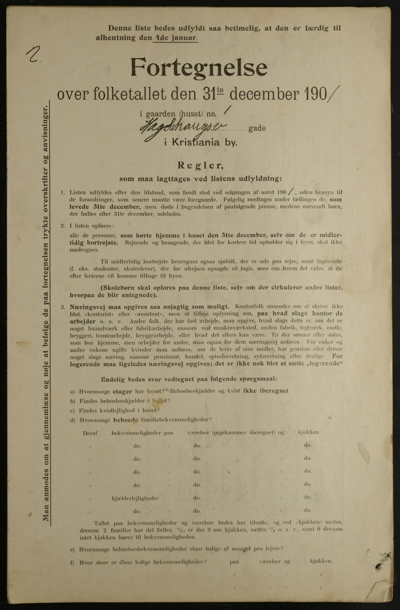 OBA, Municipal Census 1901 for Kristiania, 1901, p. 5738