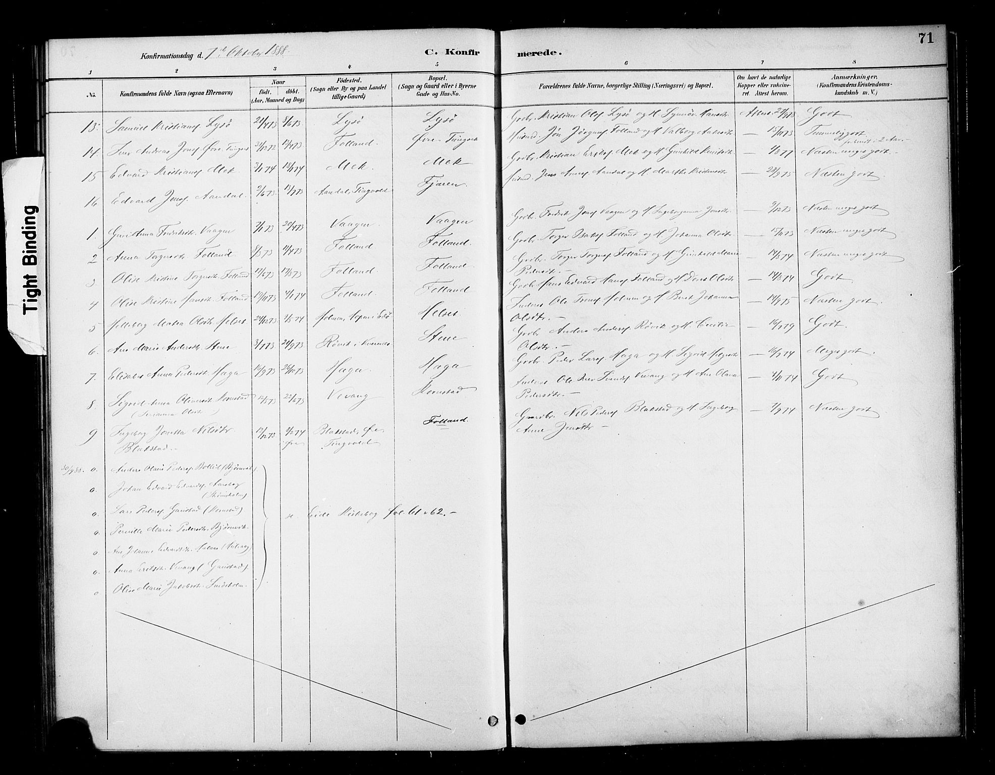 Ministerialprotokoller, klokkerbøker og fødselsregistre - Møre og Romsdal, AV/SAT-A-1454/570/L0832: Parish register (official) no. 570A06, 1885-1900, p. 71