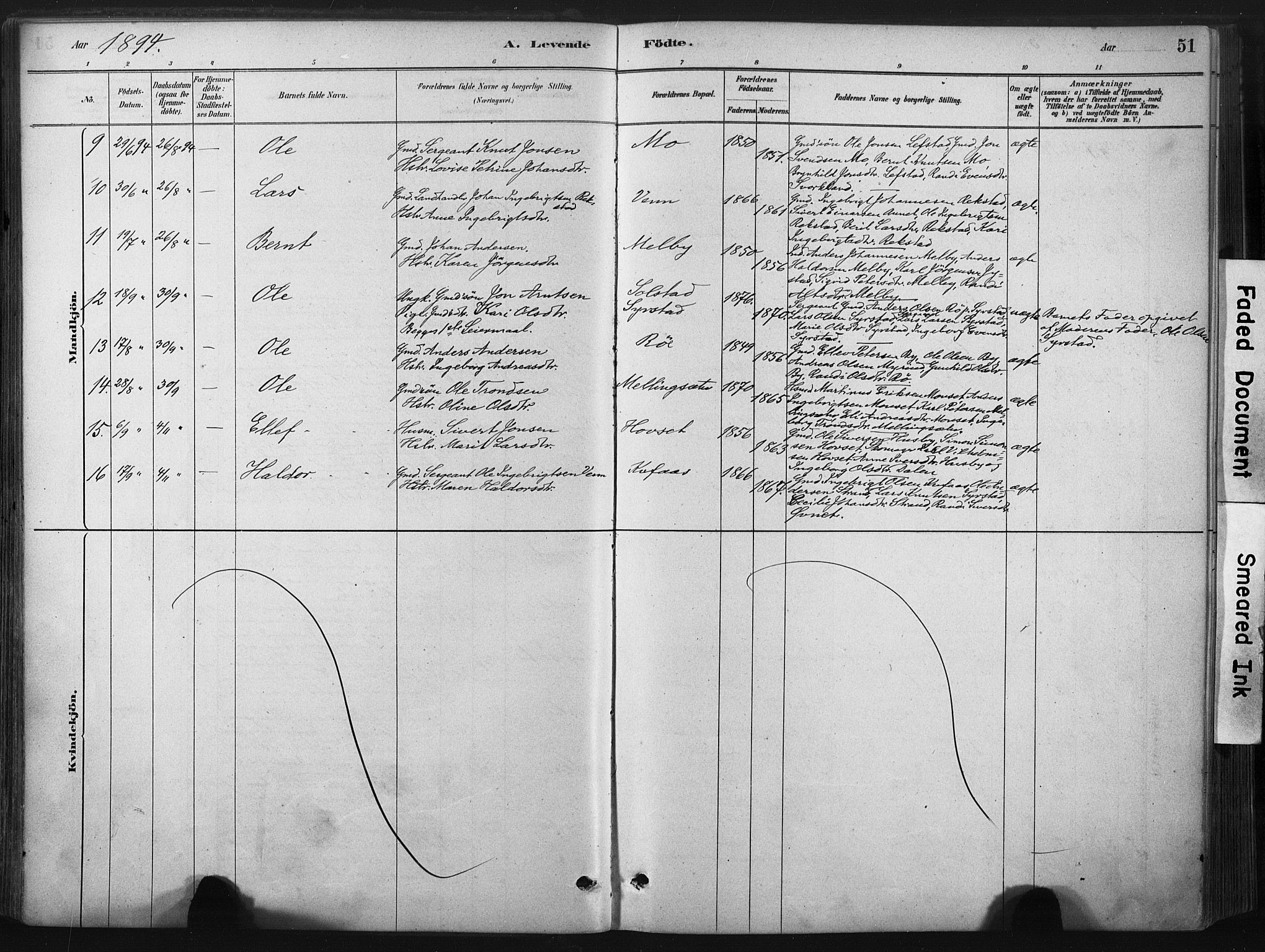 Ministerialprotokoller, klokkerbøker og fødselsregistre - Sør-Trøndelag, SAT/A-1456/667/L0795: Parish register (official) no. 667A03, 1879-1907, p. 51