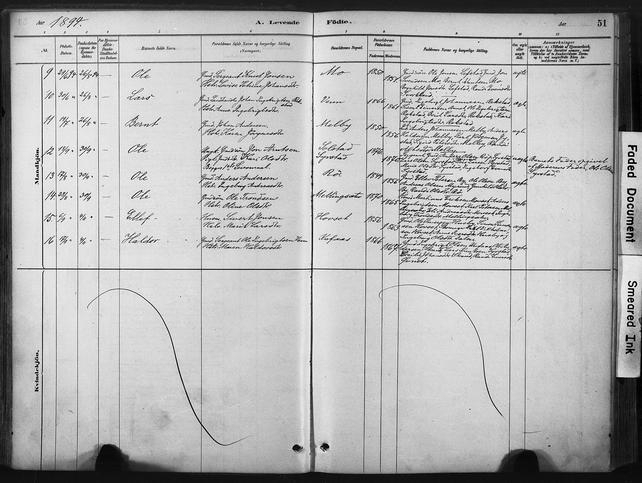 Ministerialprotokoller, klokkerbøker og fødselsregistre - Sør-Trøndelag, AV/SAT-A-1456/667/L0795: Parish register (official) no. 667A03, 1879-1907, p. 51