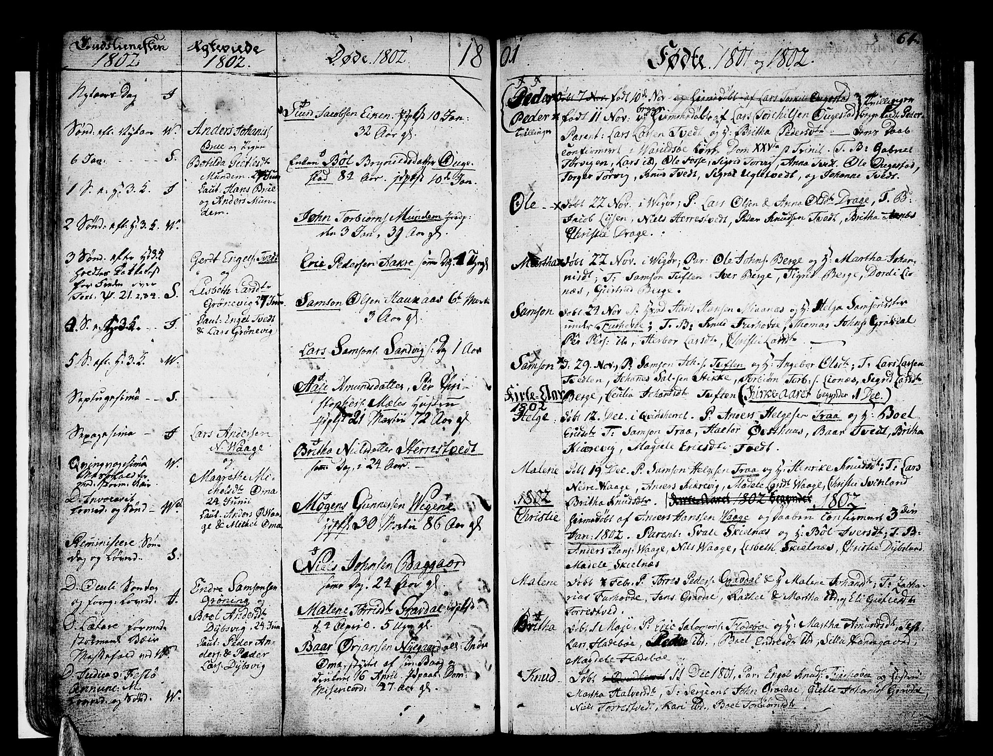 Strandebarm sokneprestembete, SAB/A-78401/H/Haa: Parish register (official) no. A 4, 1788-1817, p. 64