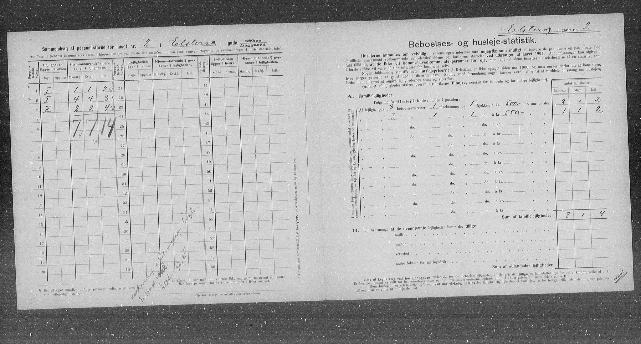 OBA, Municipal Census 1905 for Kristiania, 1905, p. 10494