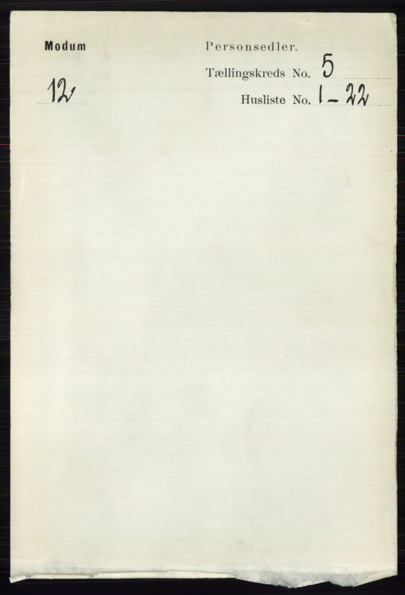 RA, 1891 census for 0623 Modum, 1891, p. 1450