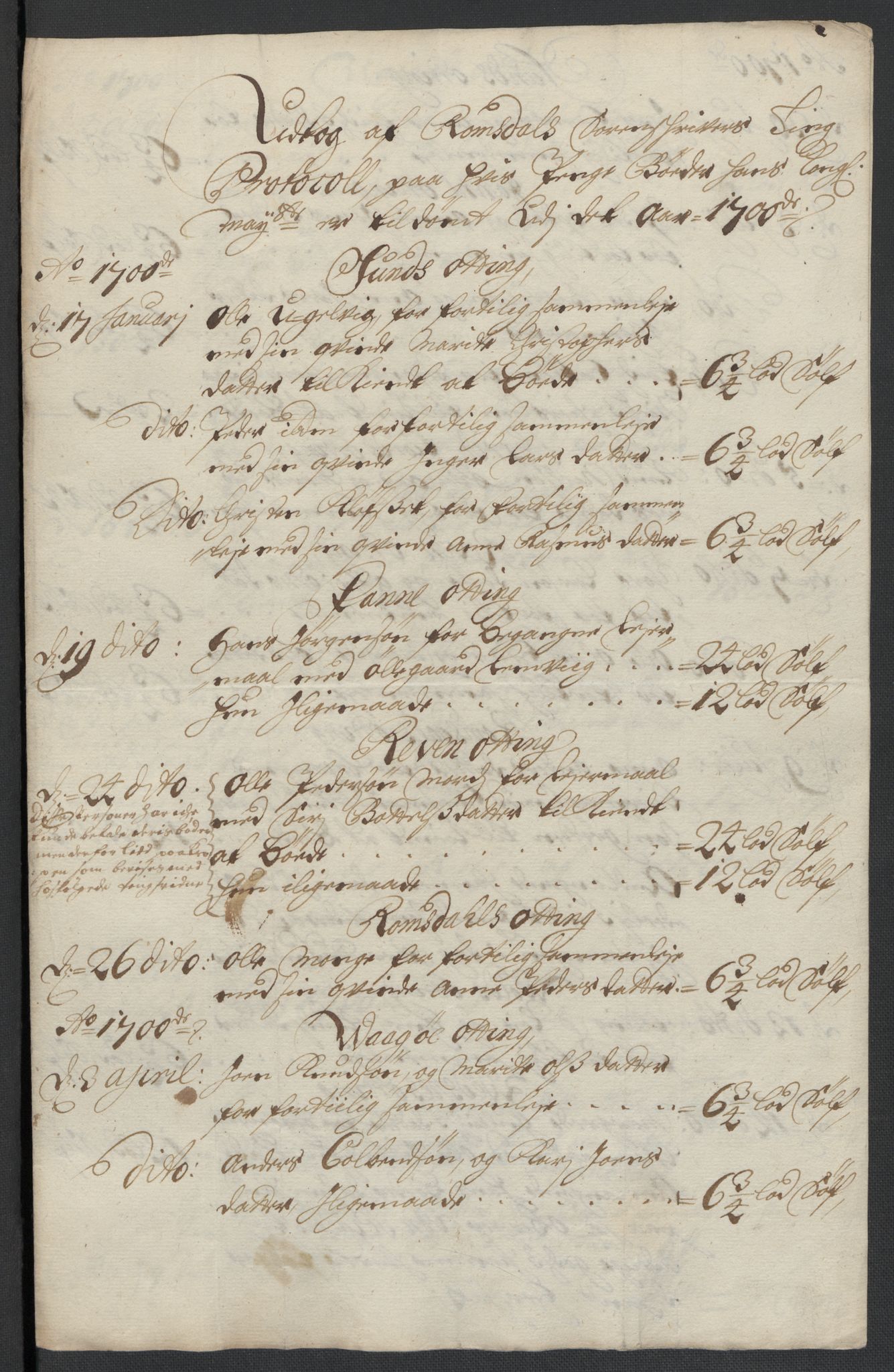 Rentekammeret inntil 1814, Reviderte regnskaper, Fogderegnskap, AV/RA-EA-4092/R55/L3654: Fogderegnskap Romsdal, 1699-1700, p. 290