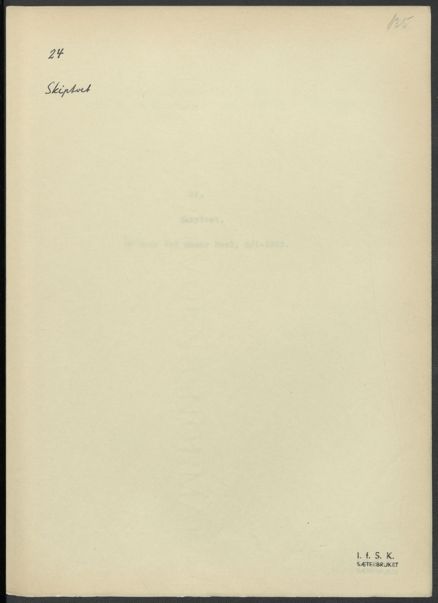 Instituttet for sammenlignende kulturforskning, RA/PA-0424/F/Fc/L0002/0001: Eske B2: / Østfold (perm I), 1932-1935, p. 135