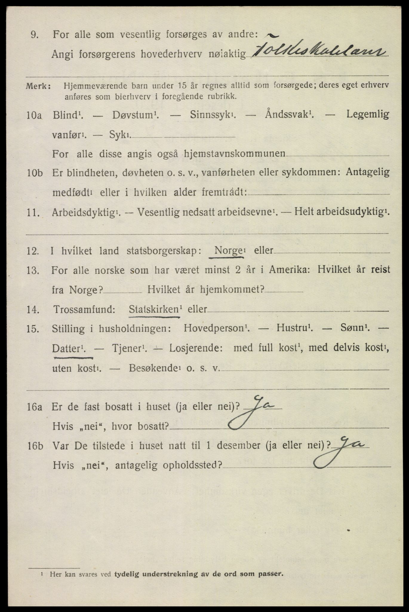 SAH, 1920 census for Romedal, 1920, p. 6940