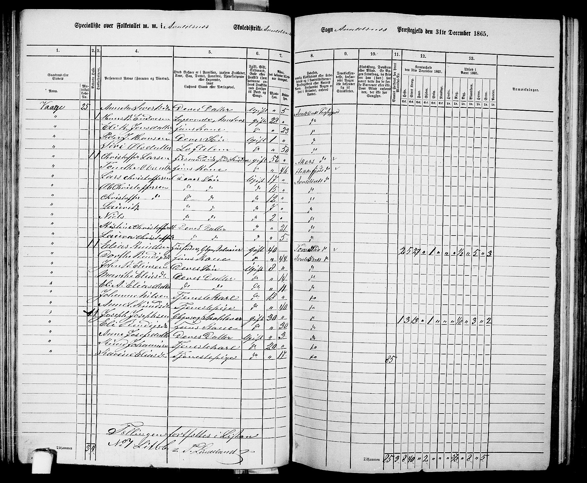 RA, 1865 census for Avaldsnes, 1865, p. 107