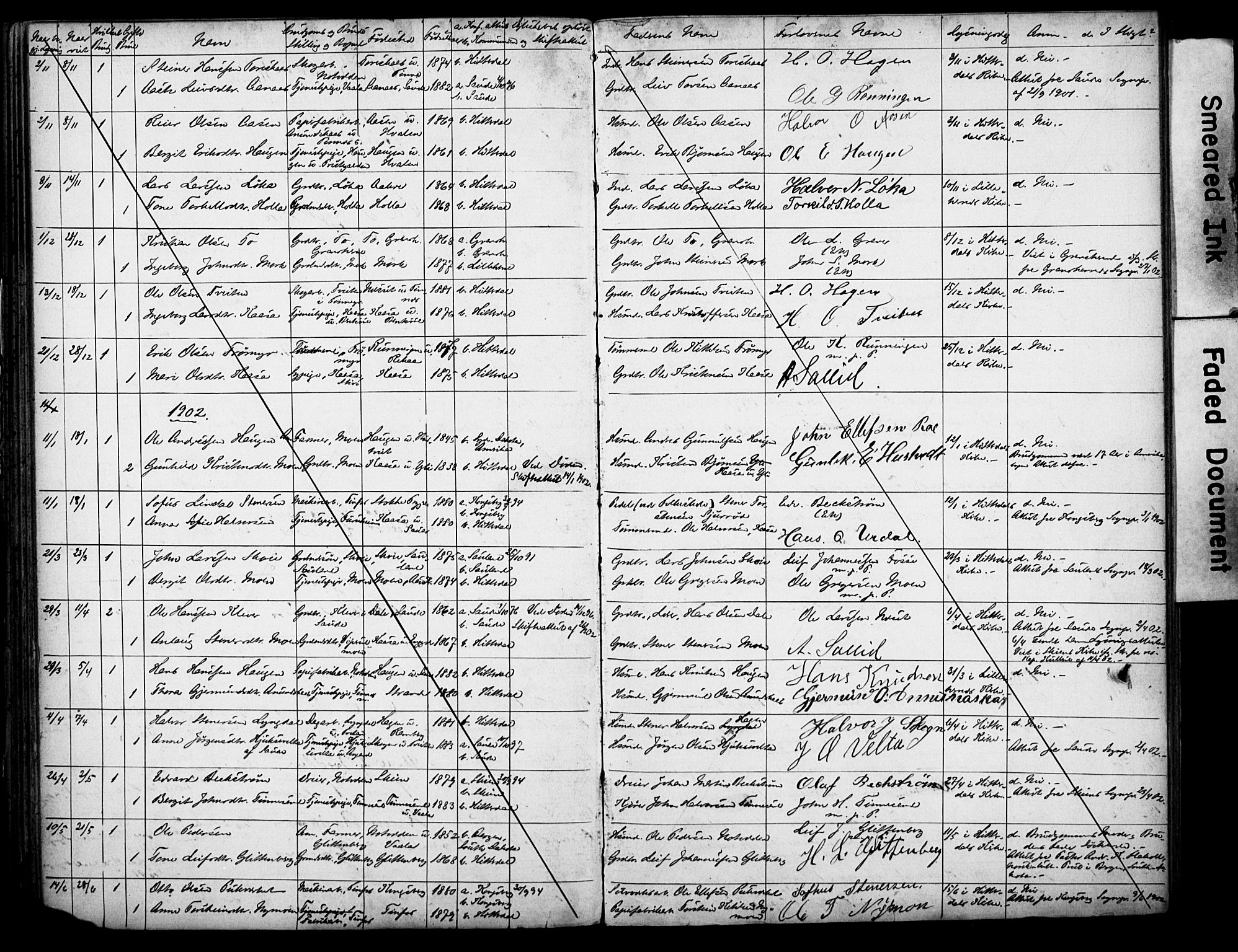 Heddal kirkebøker, AV/SAKO-A-268/H/Ha/L0001: Banns register no. 1, 1865-1918