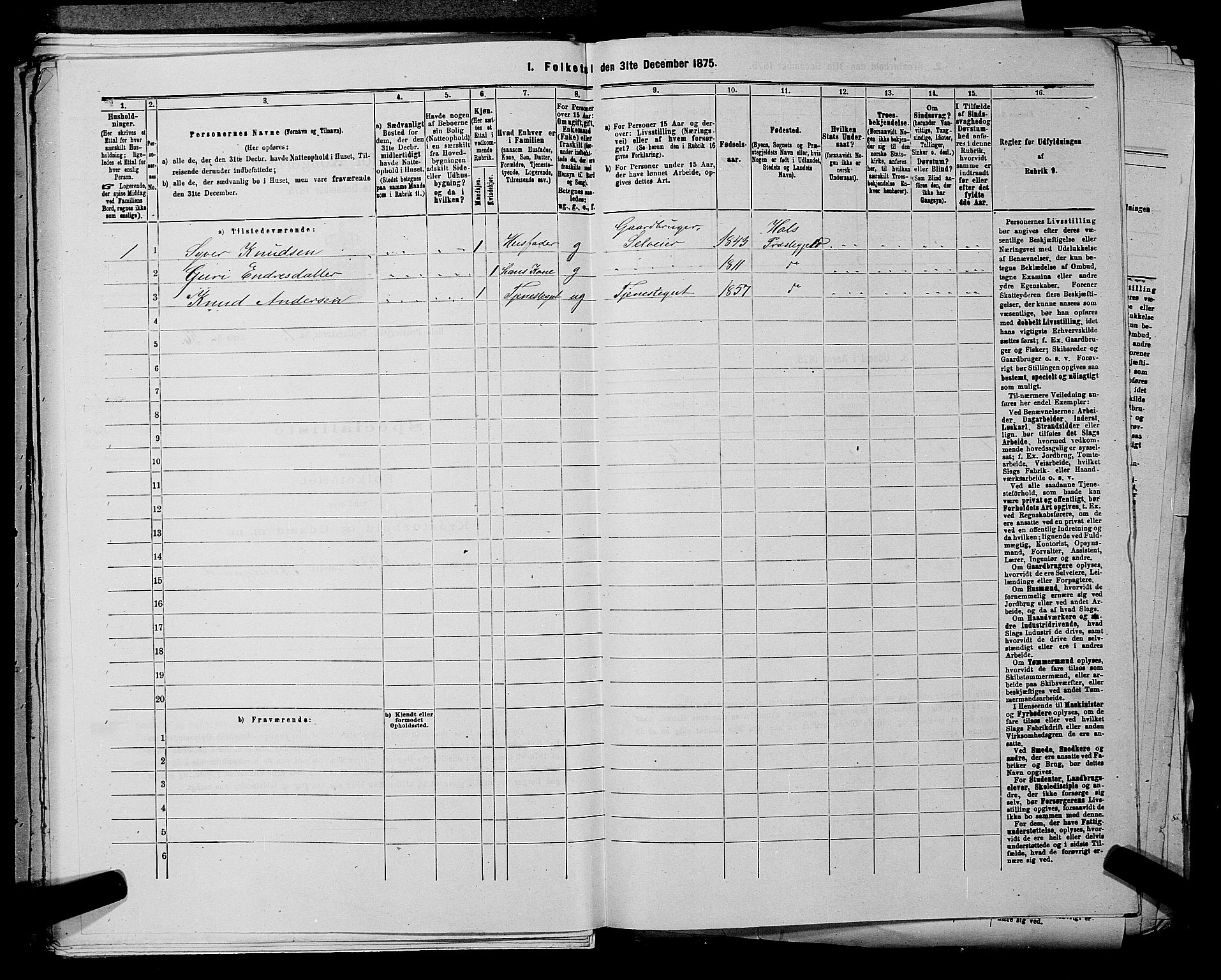 SAKO, 1875 census for 0620P Hol, 1875, p. 151