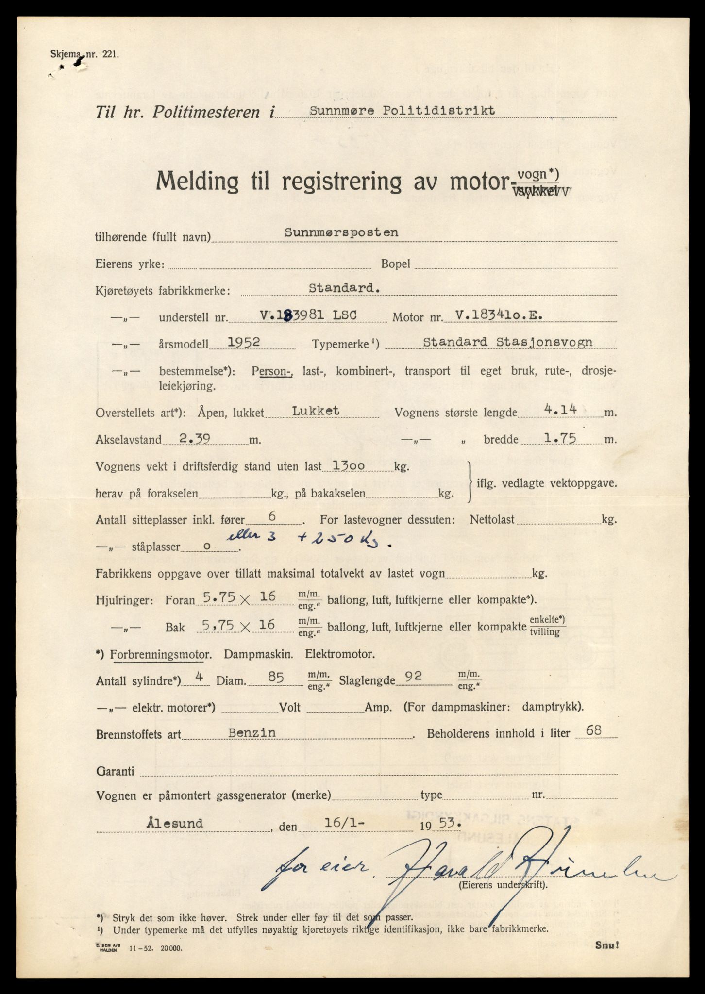 Møre og Romsdal vegkontor - Ålesund trafikkstasjon, AV/SAT-A-4099/F/Fe/L0042: Registreringskort for kjøretøy T 13906 - T 14079, 1927-1998, p. 2577