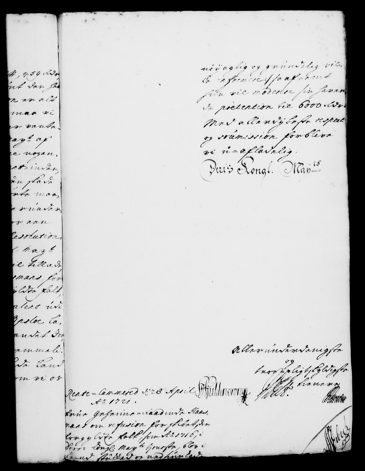 Rentekammeret, Kammerkanselliet, AV/RA-EA-3111/G/Gf/Gfa/L0004: Norsk relasjons- og resolusjonsprotokoll (merket RK 52.4), 1721, p. 728