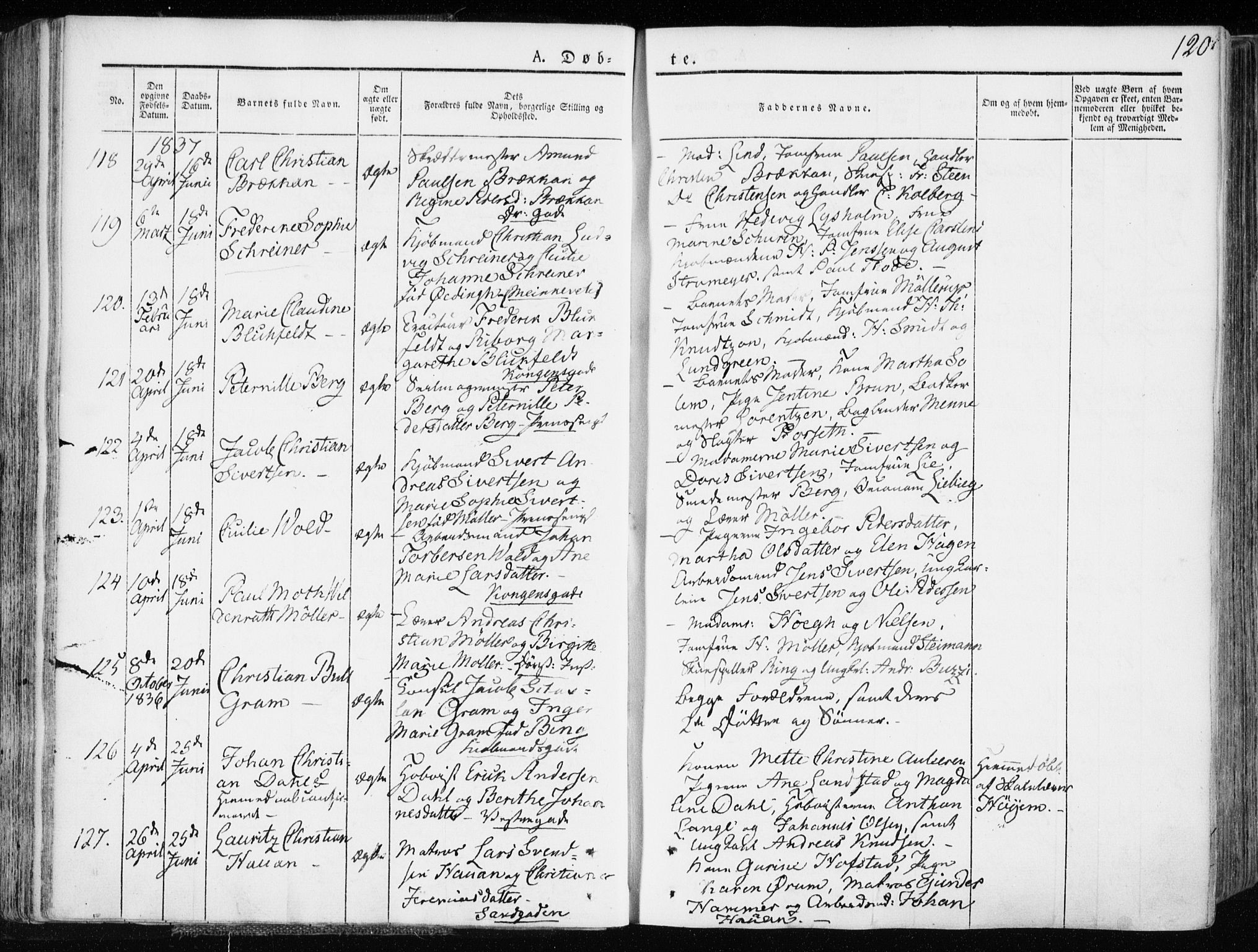 Ministerialprotokoller, klokkerbøker og fødselsregistre - Sør-Trøndelag, SAT/A-1456/601/L0047: Parish register (official) no. 601A15, 1831-1839, p. 120