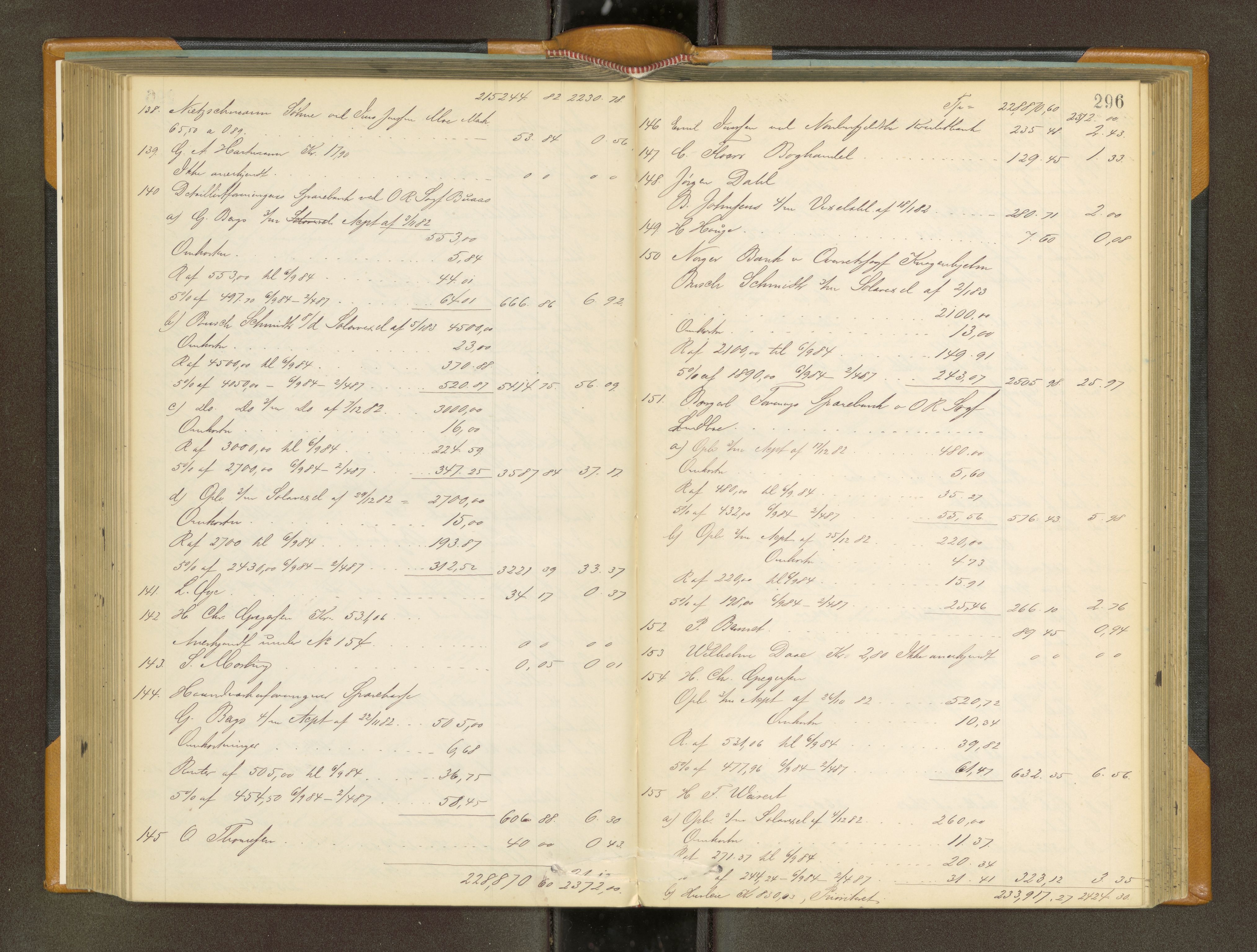 Trondheim byfogd, AV/SAT-A-0003/1/3/3A/L0034: Skifteutlodningsprotokoll - 2/8-26/12. (m/ register) U, 1884-1888, p. 296