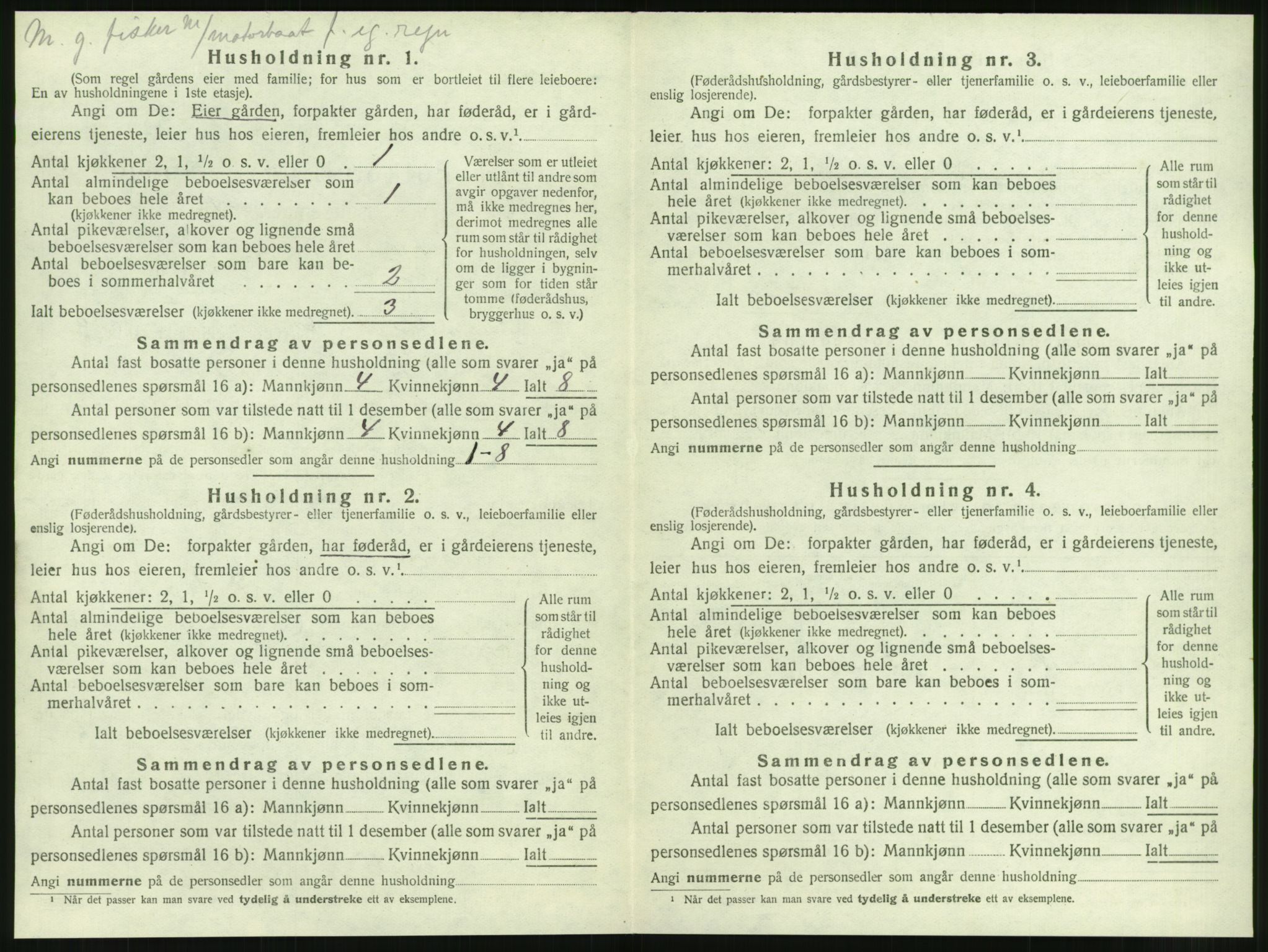 SAT, 1920 census for Brattvær, 1920, p. 175