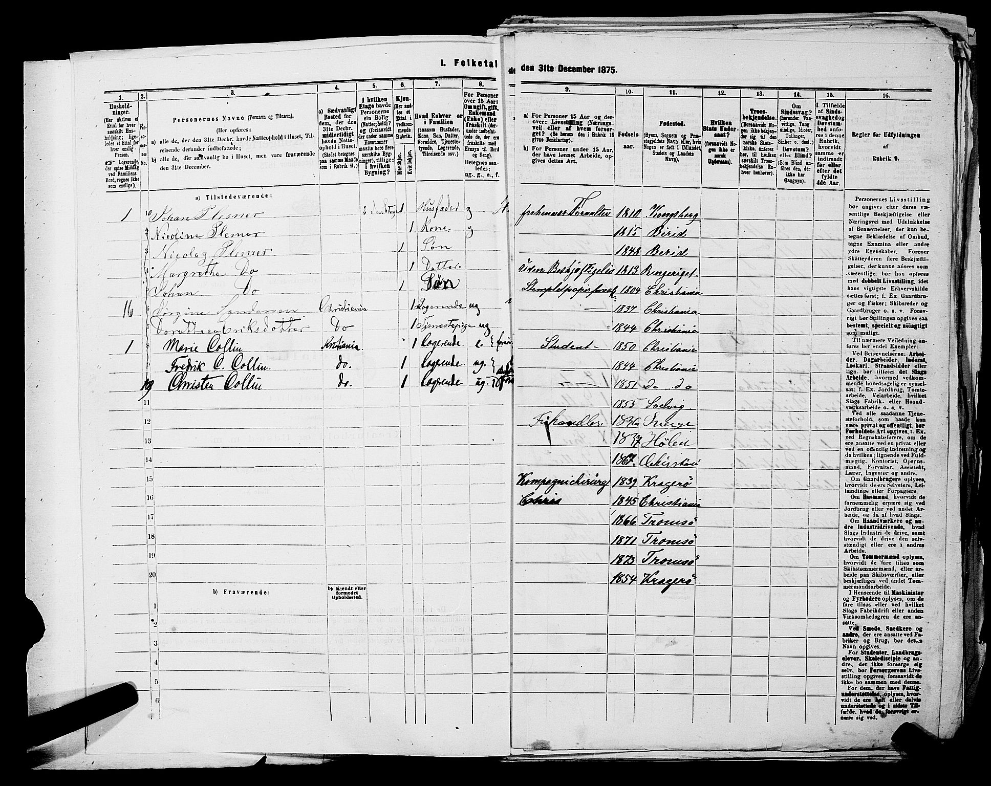 RA, 1875 census for 0301 Kristiania, 1875, p. 2970