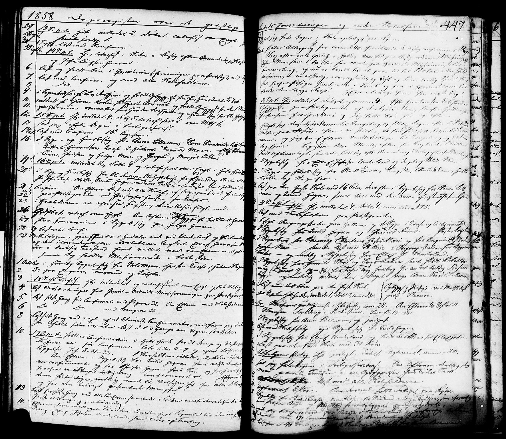 Heddal kirkebøker, AV/SAKO-A-268/F/Fa/L0006: Parish register (official) no. I 6, 1837-1854, p. 447