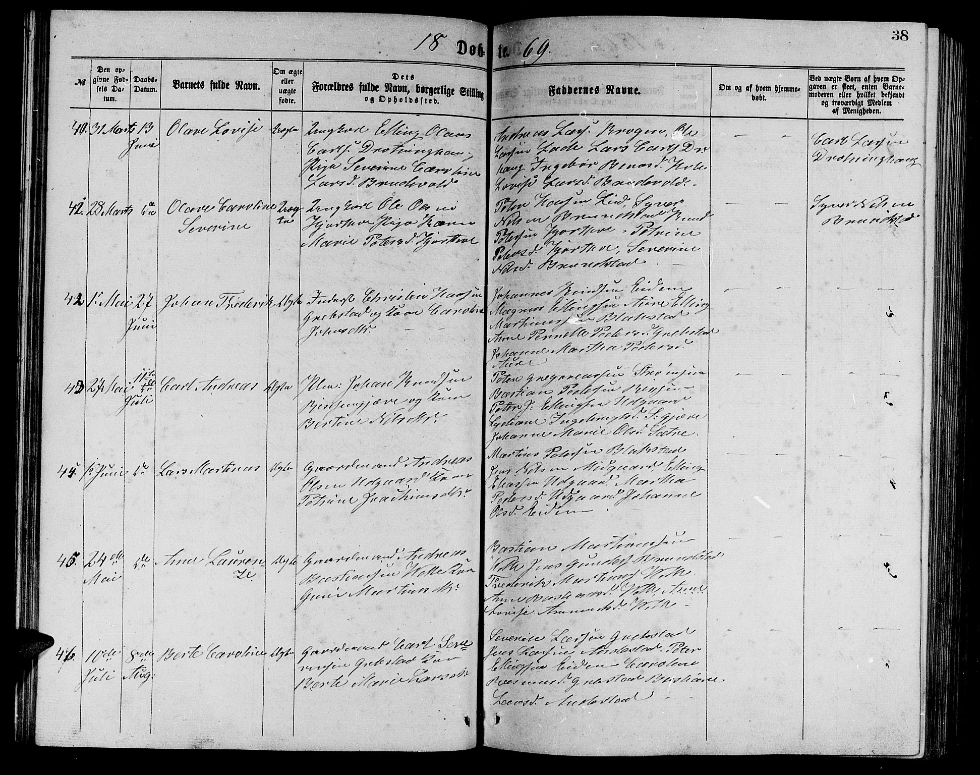 Ministerialprotokoller, klokkerbøker og fødselsregistre - Møre og Romsdal, AV/SAT-A-1454/523/L0338: Parish register (copy) no. 523C01, 1865-1877, p. 38