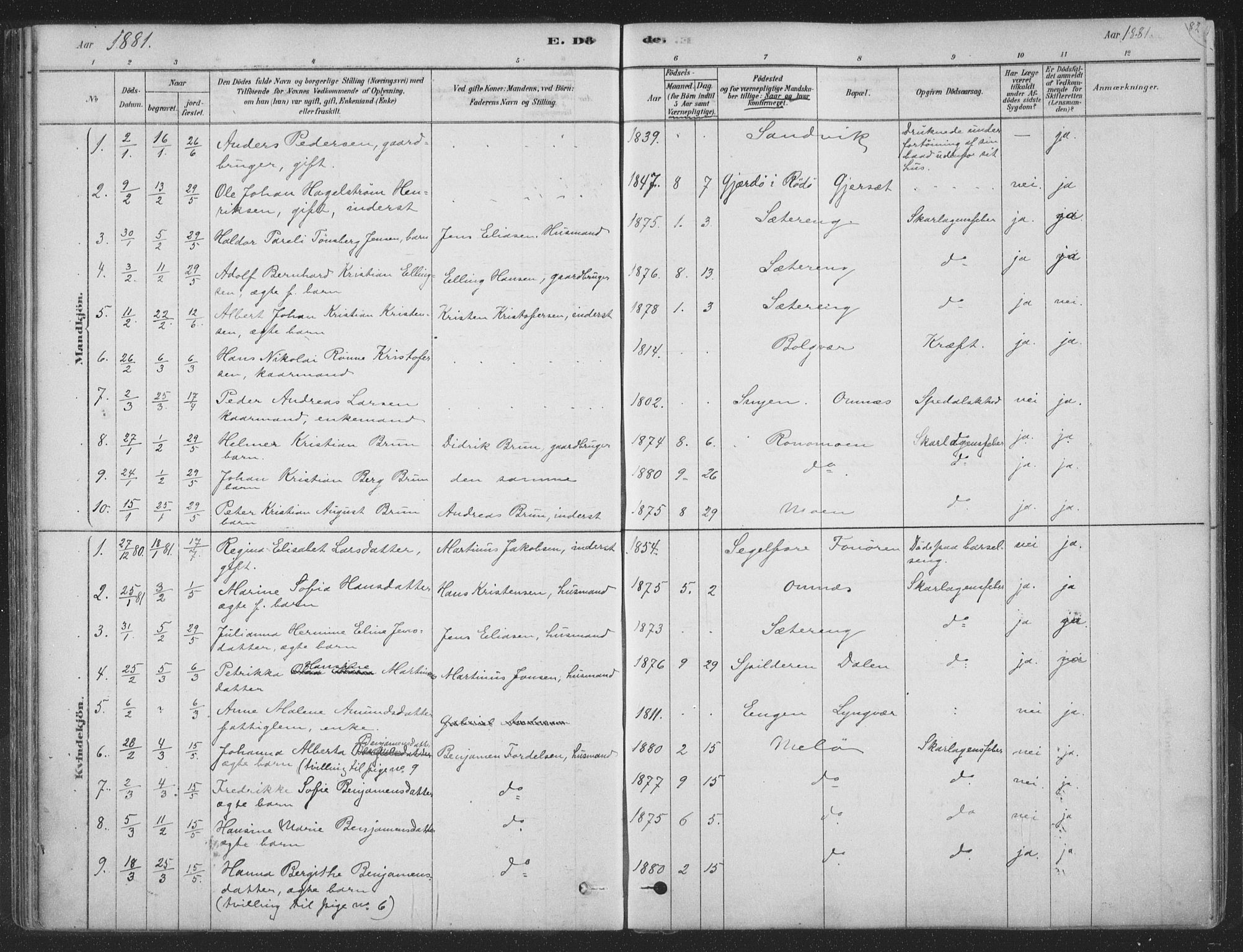 Ministerialprotokoller, klokkerbøker og fødselsregistre - Nordland, SAT/A-1459/843/L0627: Parish register (official) no. 843A02, 1878-1908, p. 82