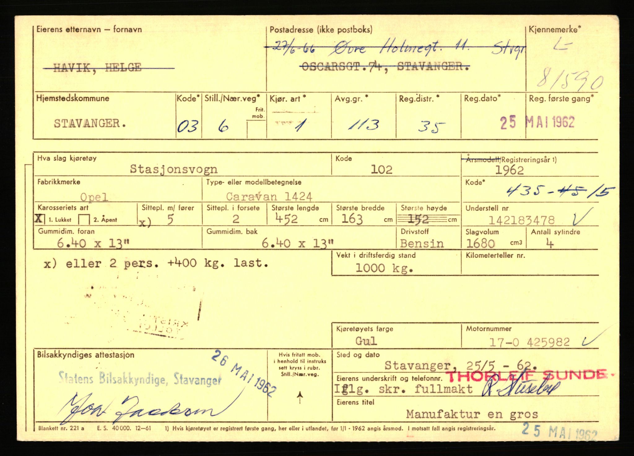 Stavanger trafikkstasjon, AV/SAST-A-101942/0/F/L0071: L-80500 - L-82199, 1930-1971, p. 1861