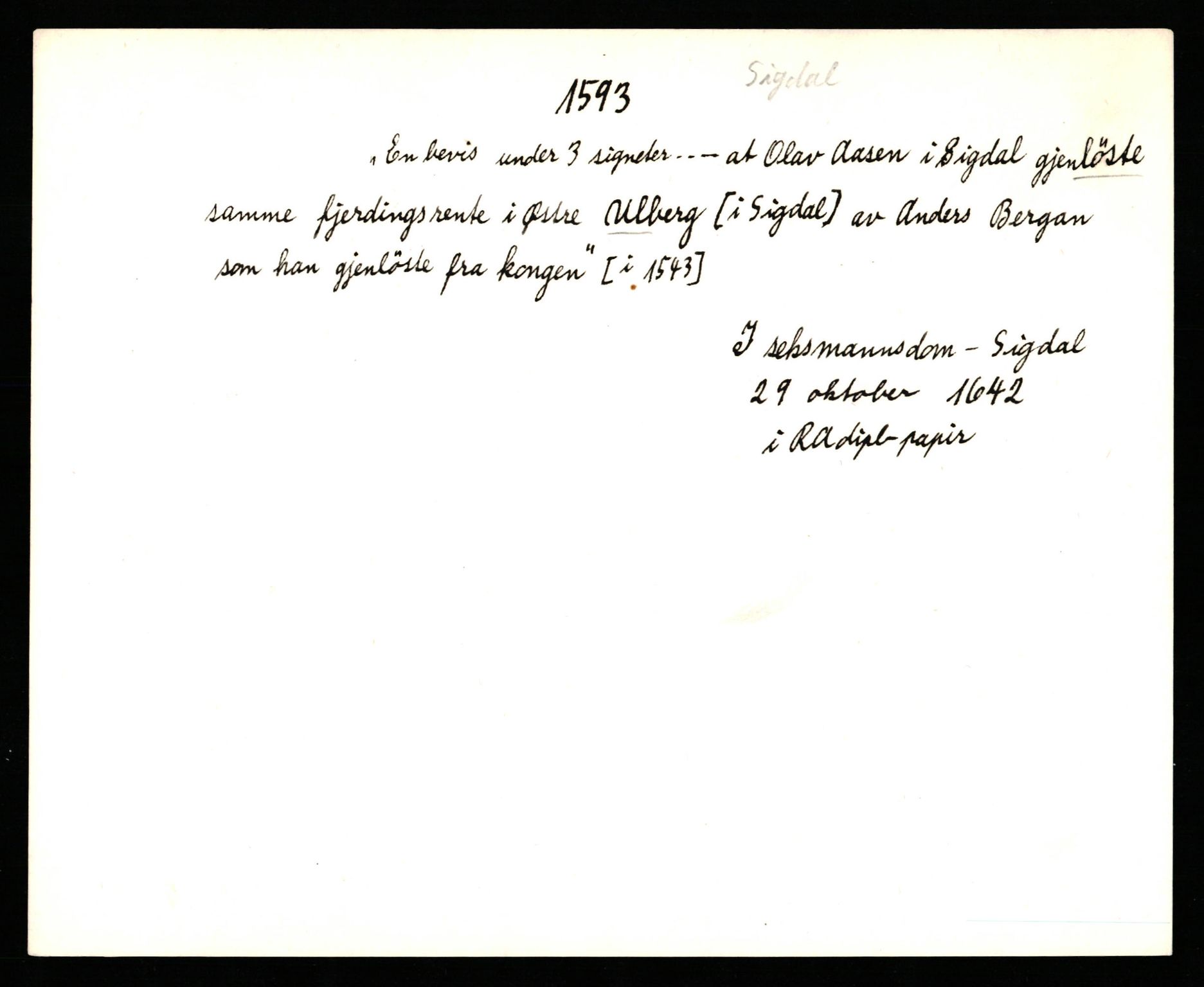 Riksarkivets diplomsamling, AV/RA-EA-5965/F35/F35b/L0004: Riksarkivets diplomer, seddelregister, 1593-1600, p. 75