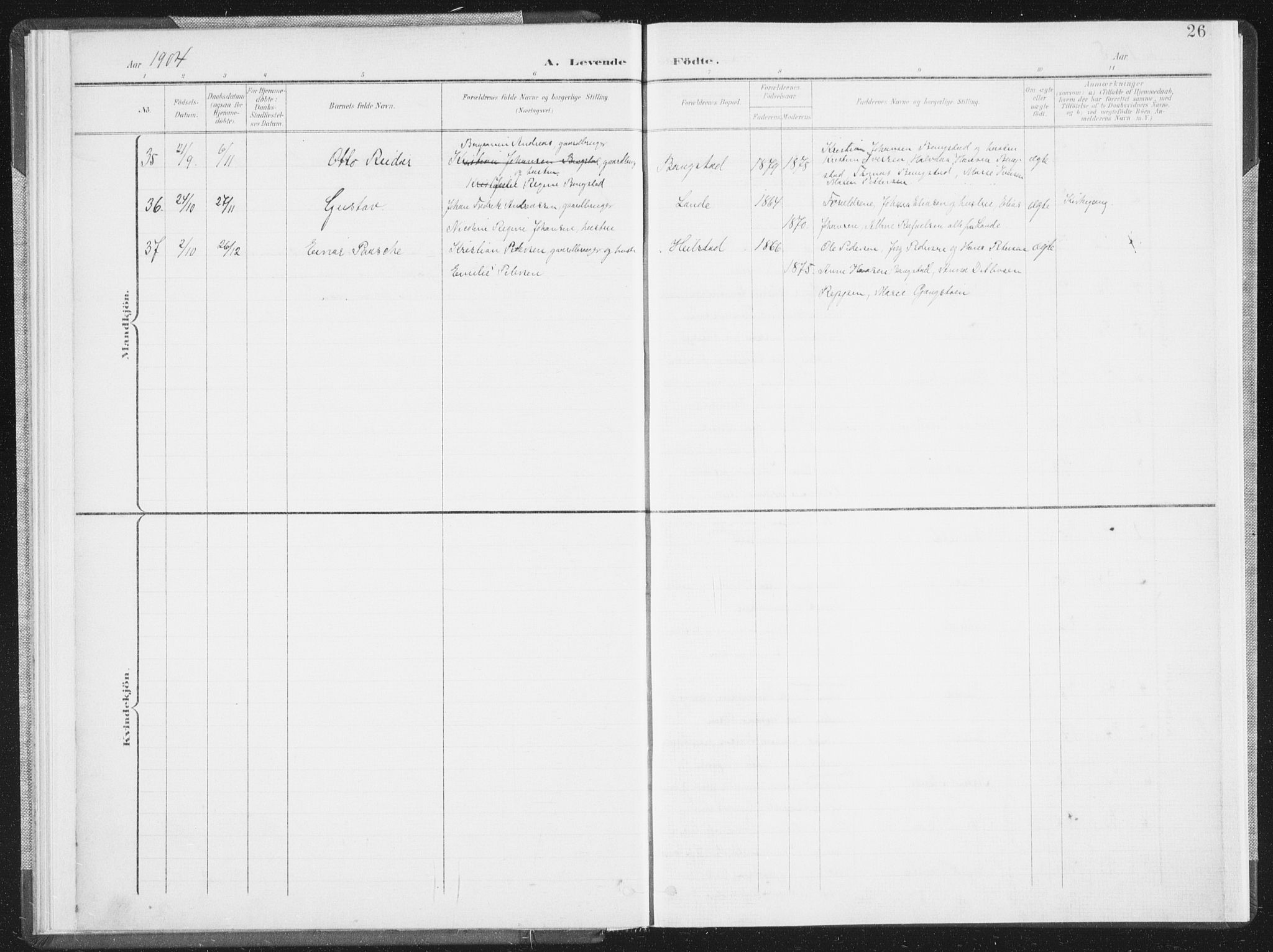 Ministerialprotokoller, klokkerbøker og fødselsregistre - Nordland, AV/SAT-A-1459/810/L0153: Parish register (official) no. 810A12, 1899-1914, p. 26