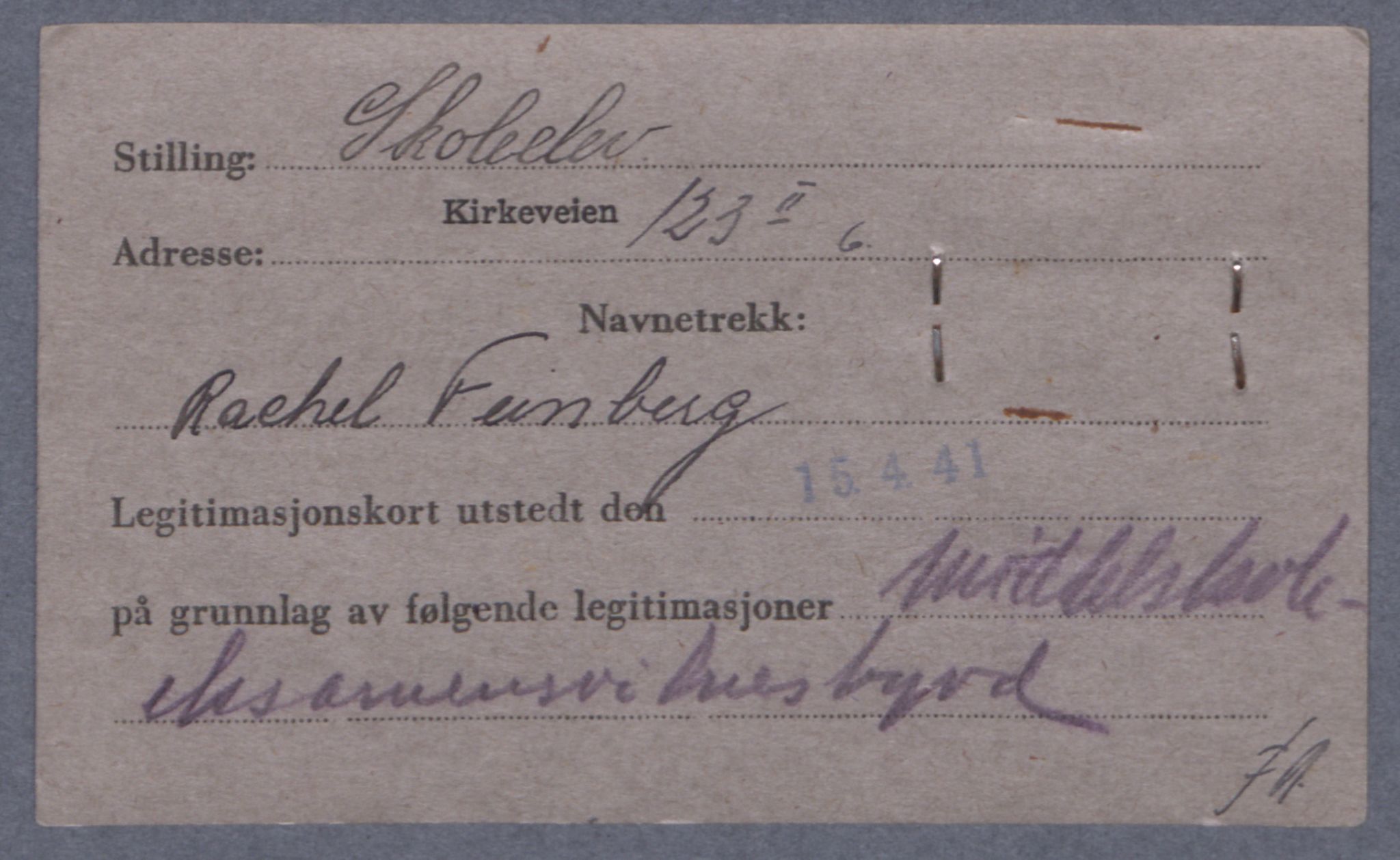 Sosialdepartementet, Våre Falne, AV/RA-S-1708/E/Ee/L0021A: Fotografier av jøder på legitimasjonskort (1941-42), 1941-1942, p. 110