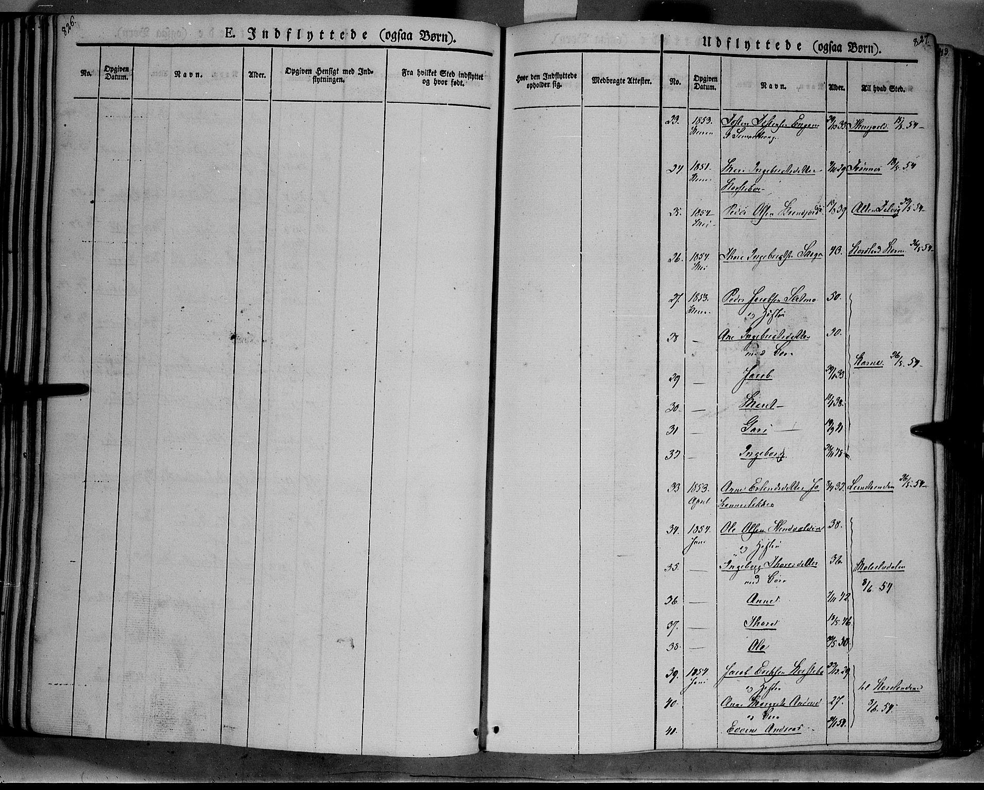 Lesja prestekontor, AV/SAH-PREST-068/H/Ha/Haa/L0006: Parish register (official) no. 6B, 1843-1854, p. 826-827