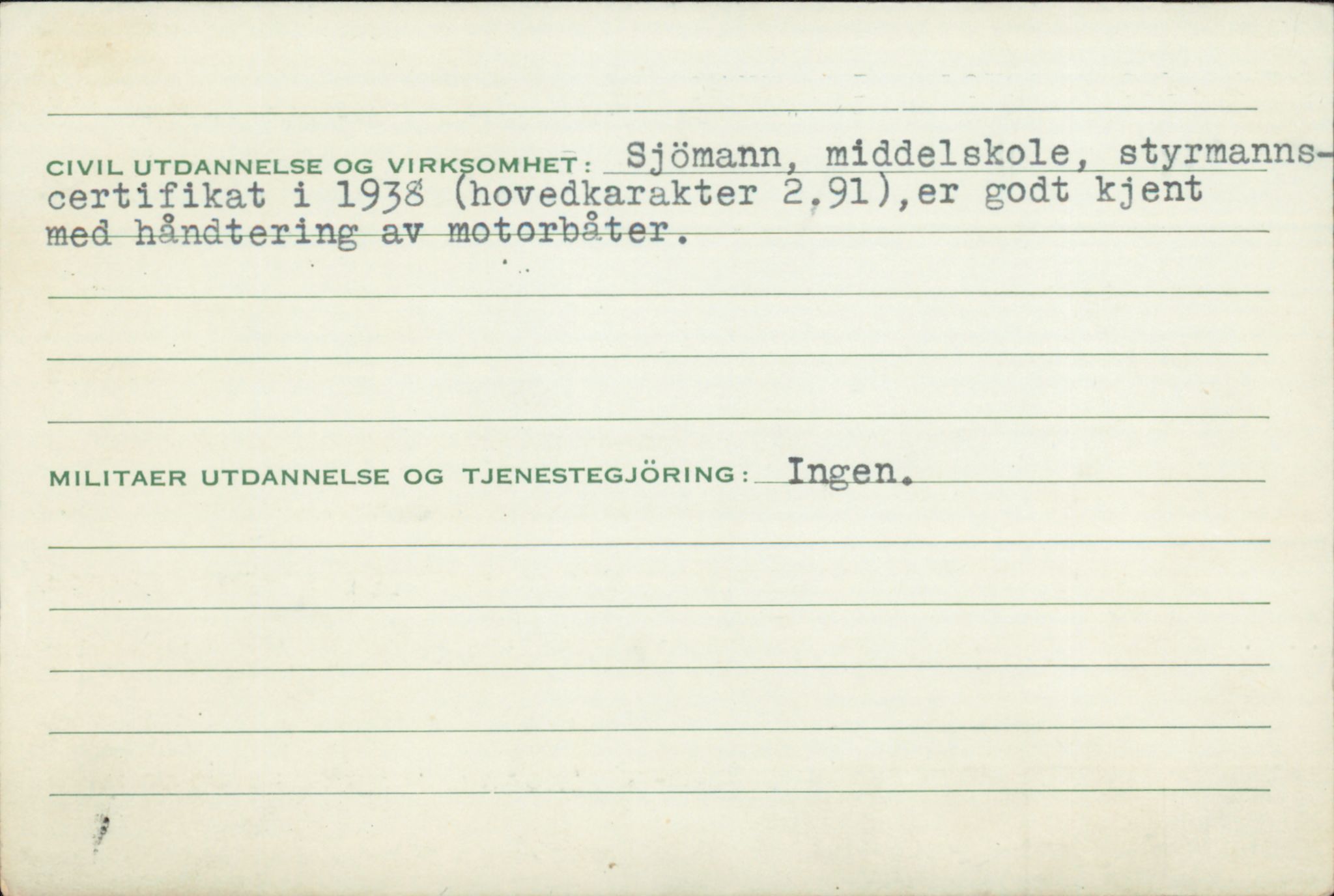 Forsvaret, Forsvarets overkommando/Luftforsvarsstaben, RA/RAFA-4079/P/Pa/L0036: Personellpapirer, 1914, p. 708