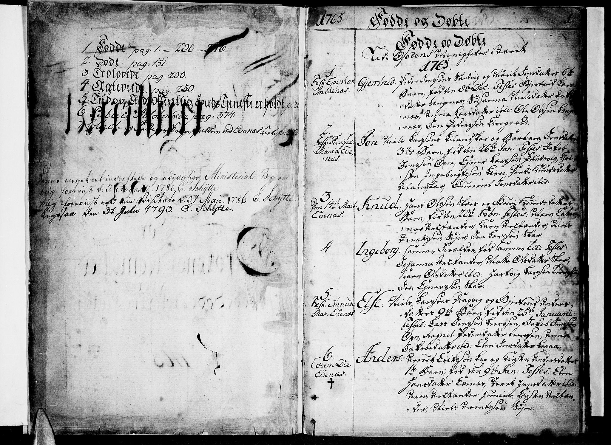 Ministerialprotokoller, klokkerbøker og fødselsregistre - Nordland, SAT/A-1459/863/L0892: Parish register (official) no. 863A04, 1765-1794, p. 0-1
