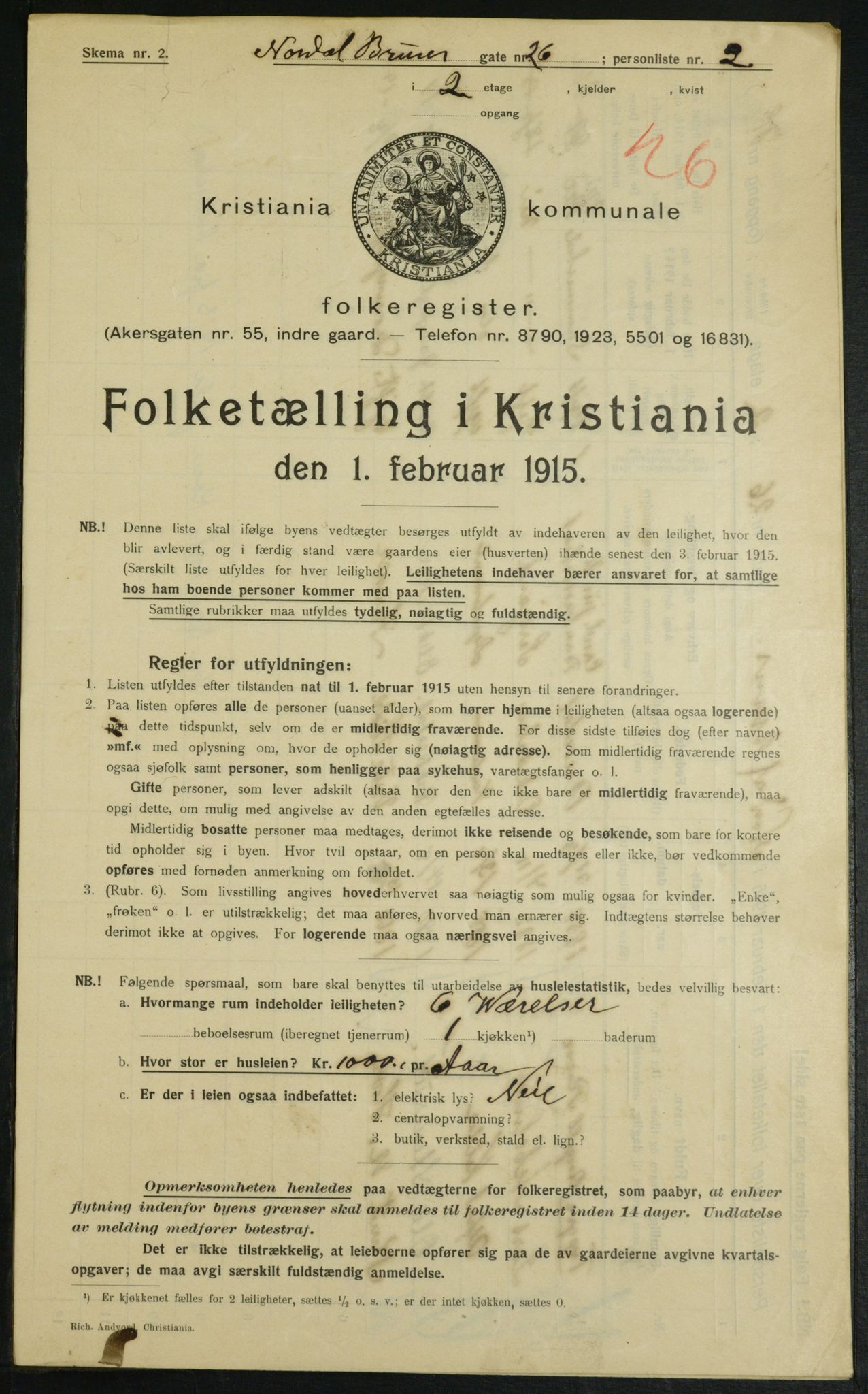 OBA, Municipal Census 1915 for Kristiania, 1915, p. 71817