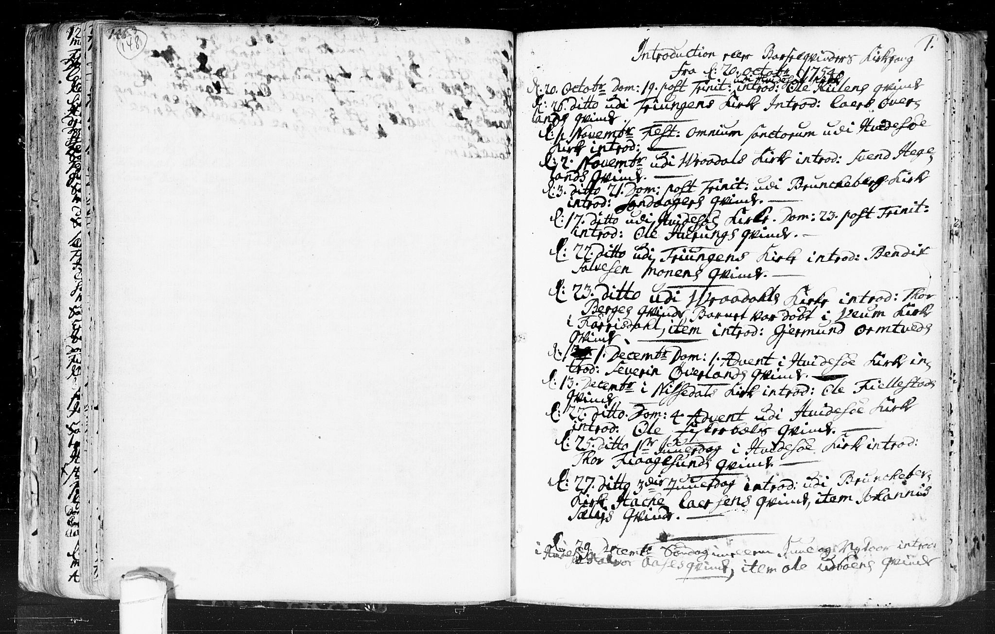 Kviteseid kirkebøker, SAKO/A-276/F/Fa/L0001: Parish register (official) no. I 1, 1754-1773, p. 0-1