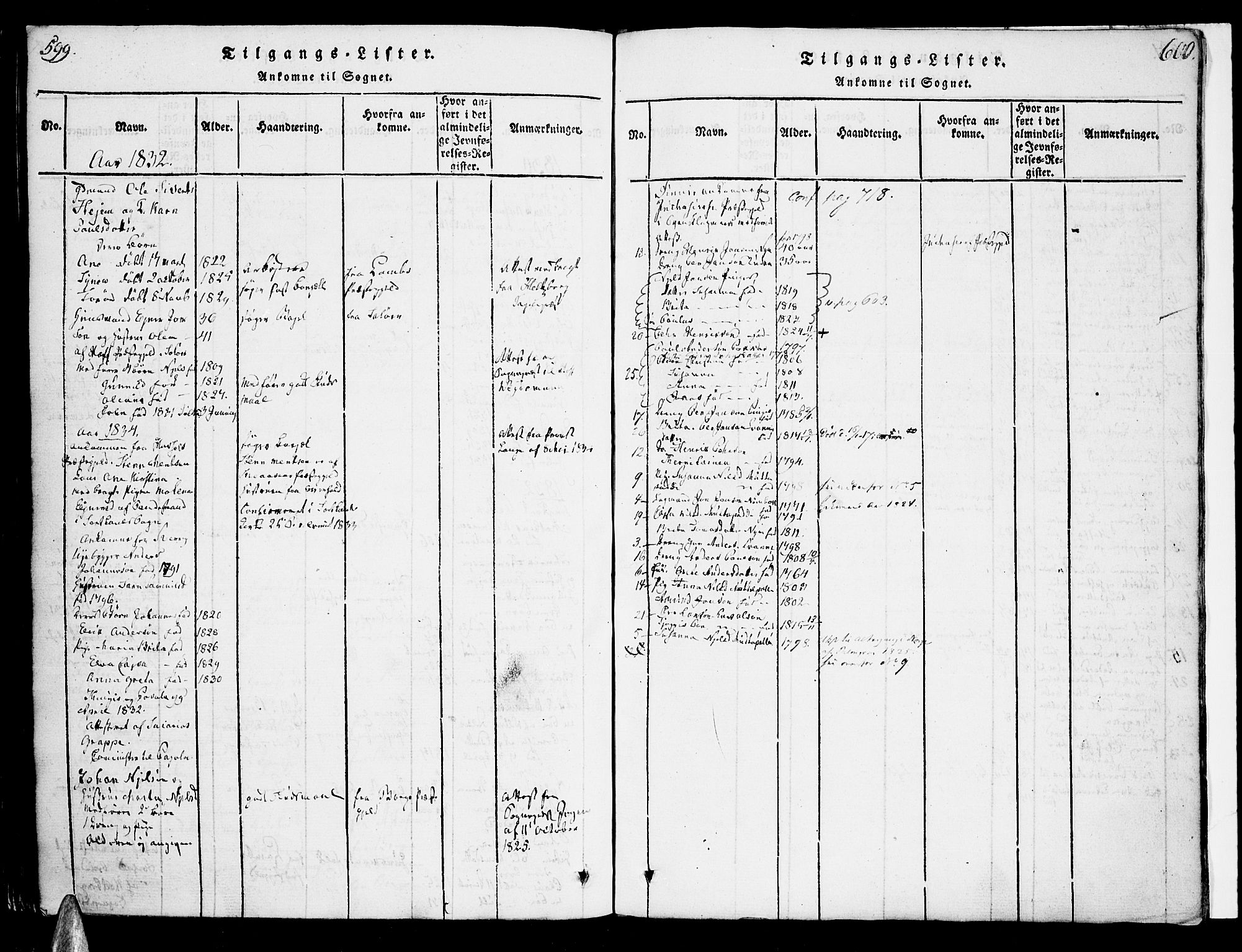 Ministerialprotokoller, klokkerbøker og fødselsregistre - Nordland, AV/SAT-A-1459/863/L0894: Parish register (official) no. 863A06, 1821-1851, p. 599-600