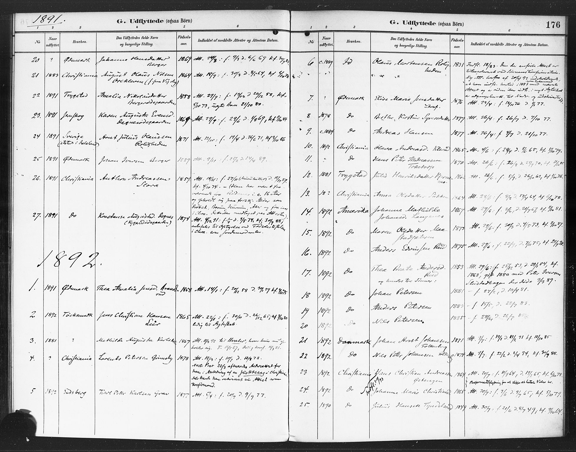 Rødenes prestekontor Kirkebøker, AV/SAO-A-2005/F/Fa/L0010: Parish register (official) no. I 10, 1890-1900, p. 176