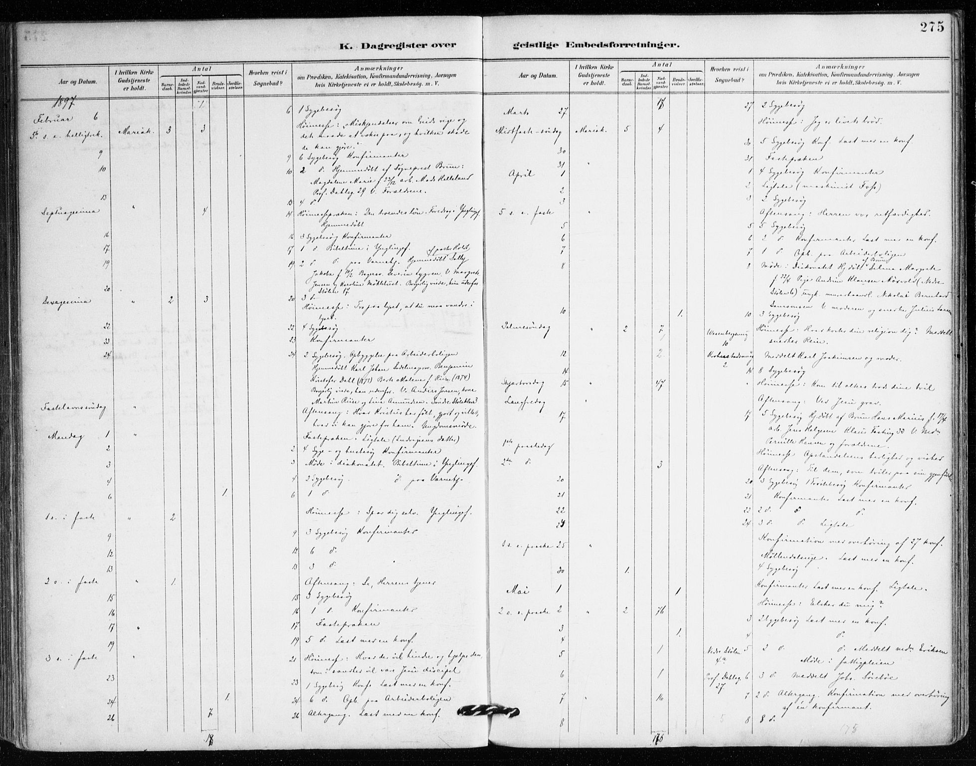 Mariakirken Sokneprestembete, AV/SAB-A-76901/H/Haa/L0008: Parish register (official) no. A 8, 1893-1942, p. 275