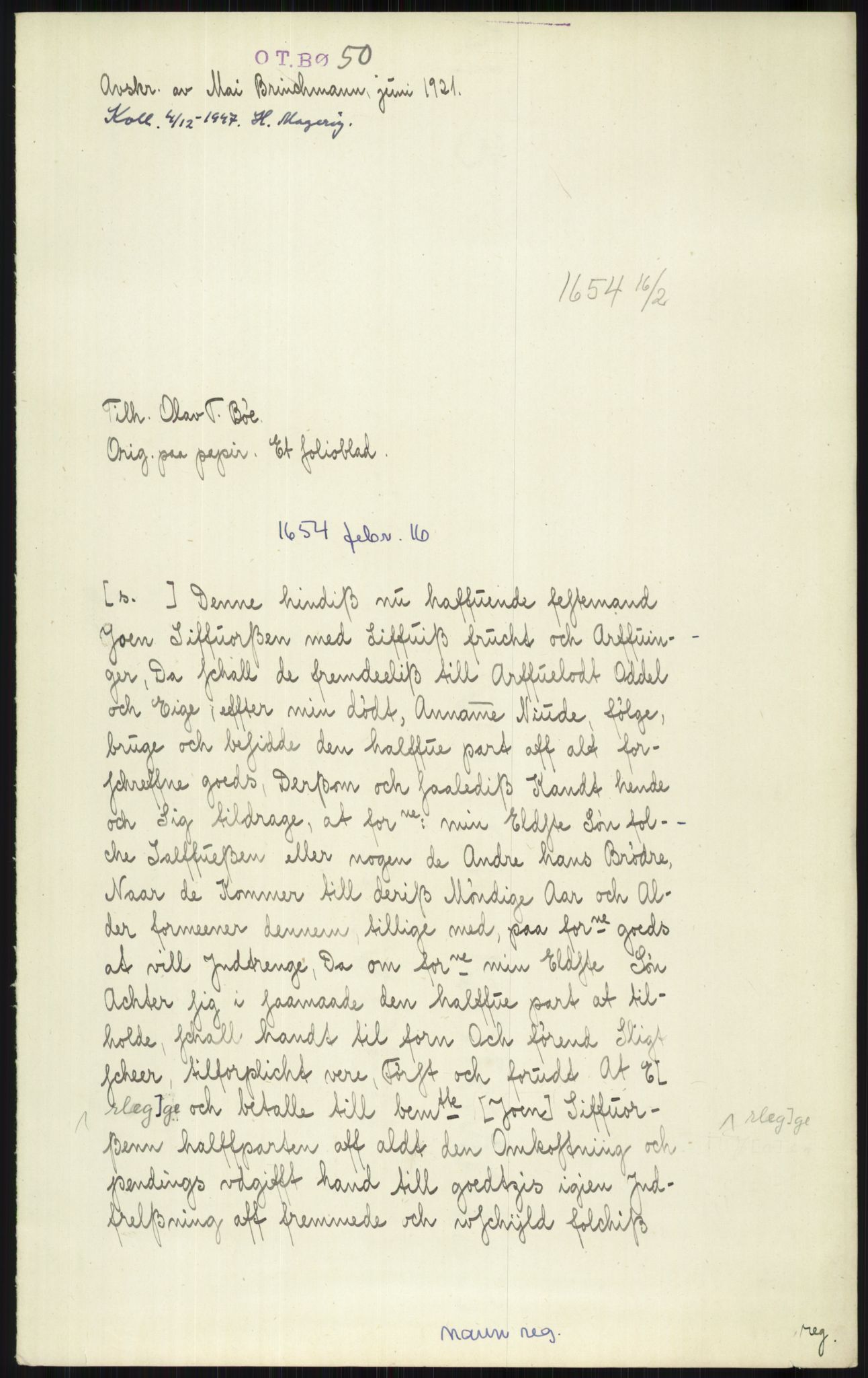 Samlinger til kildeutgivelse, Diplomavskriftsamlingen, AV/RA-EA-4053/H/Ha, p. 1488