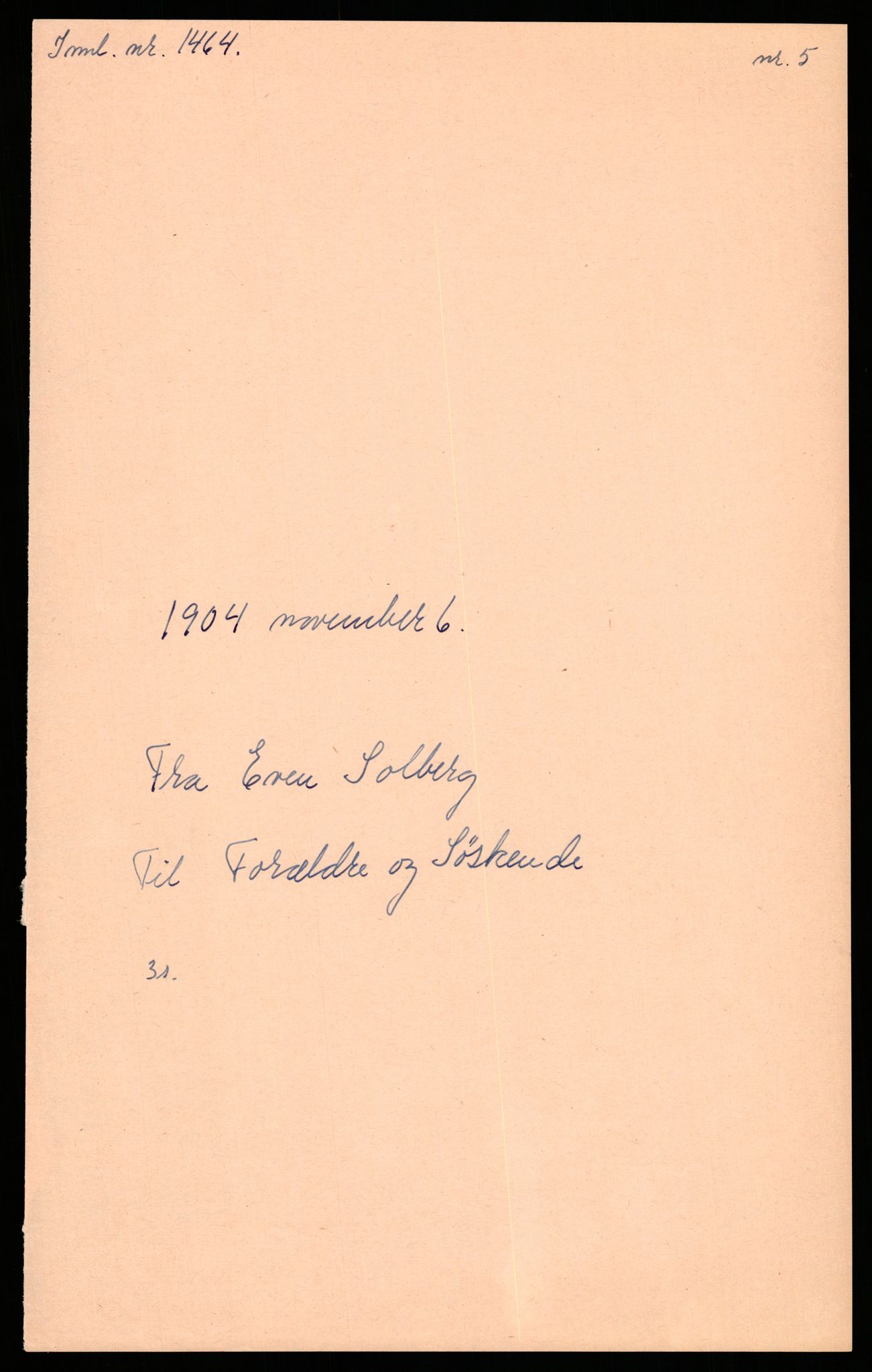 Samlinger til kildeutgivelse, Amerikabrevene, AV/RA-EA-4057/F/L0009: Innlån fra Hedmark: Statsarkivet i Hamar - Wærenskjold, 1838-1914, p. 201