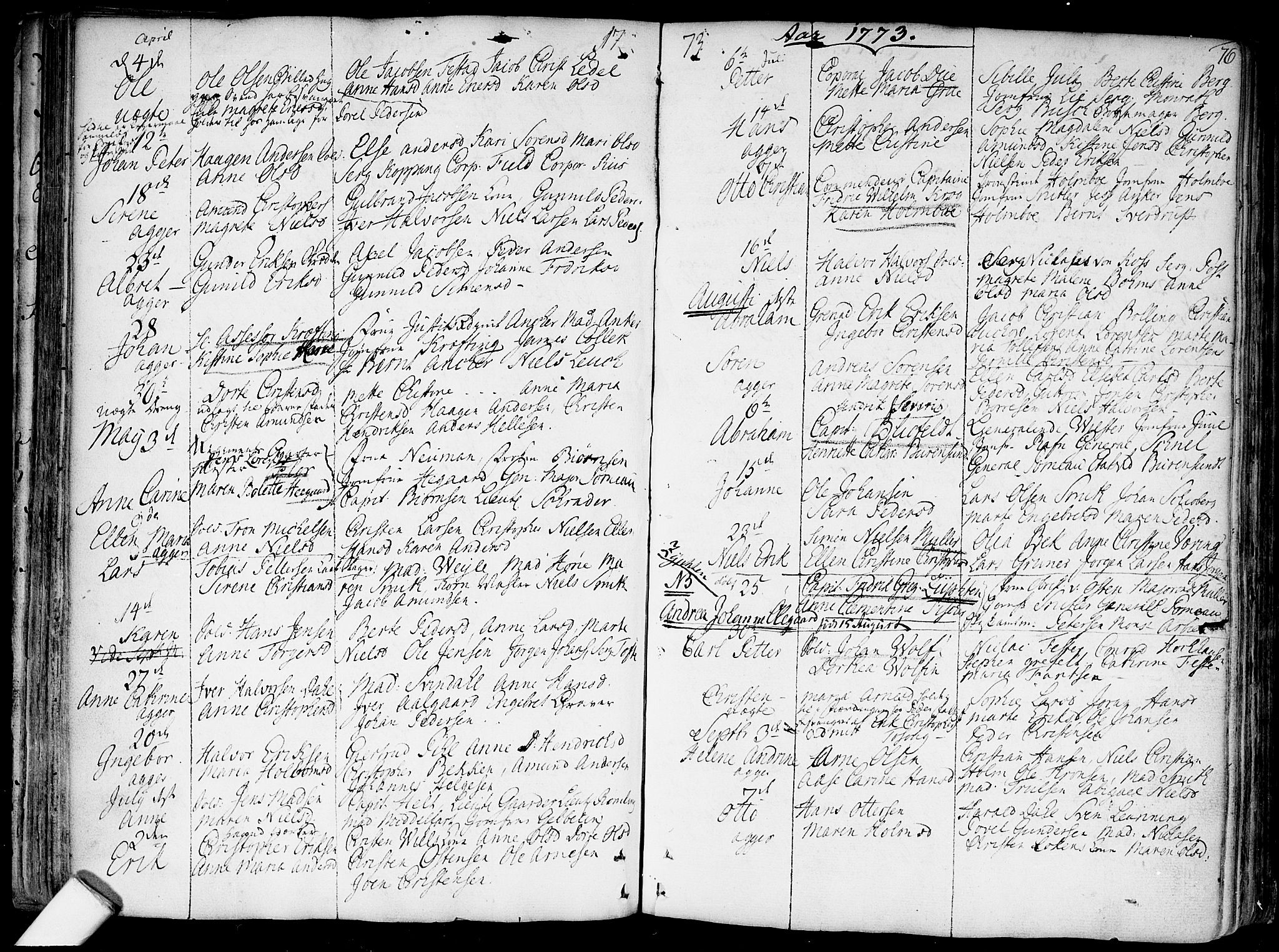 Garnisonsmenigheten Kirkebøker, AV/SAO-A-10846/F/Fa/L0002: Parish register (official) no. 2, 1757-1776, p. 76