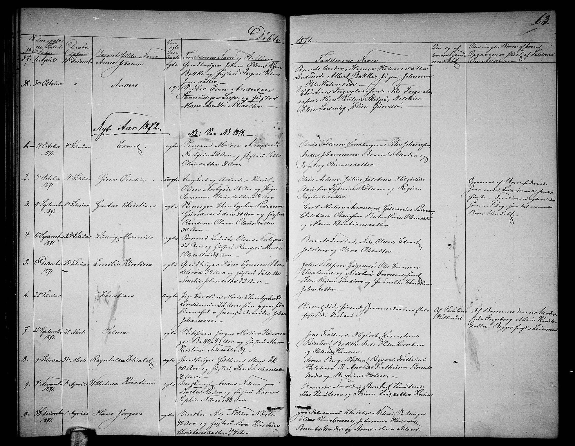 Skoger kirkebøker, AV/SAKO-A-59/G/Ga/L0002: Parish register (copy) no. I 2, 1860-1880, p. 63