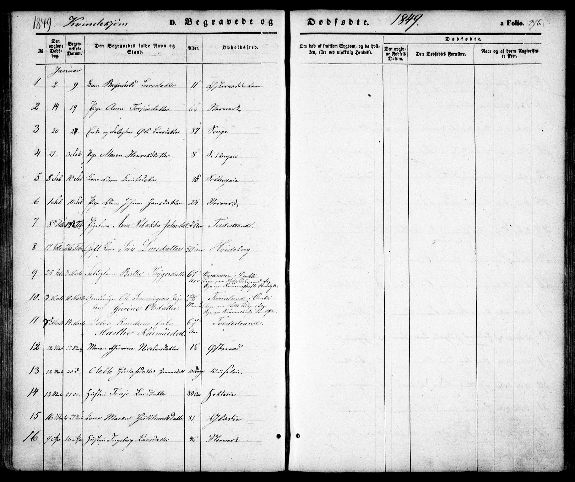 Holt sokneprestkontor, AV/SAK-1111-0021/F/Fa/L0008: Parish register (official) no. A 8, 1849-1860, p. 276