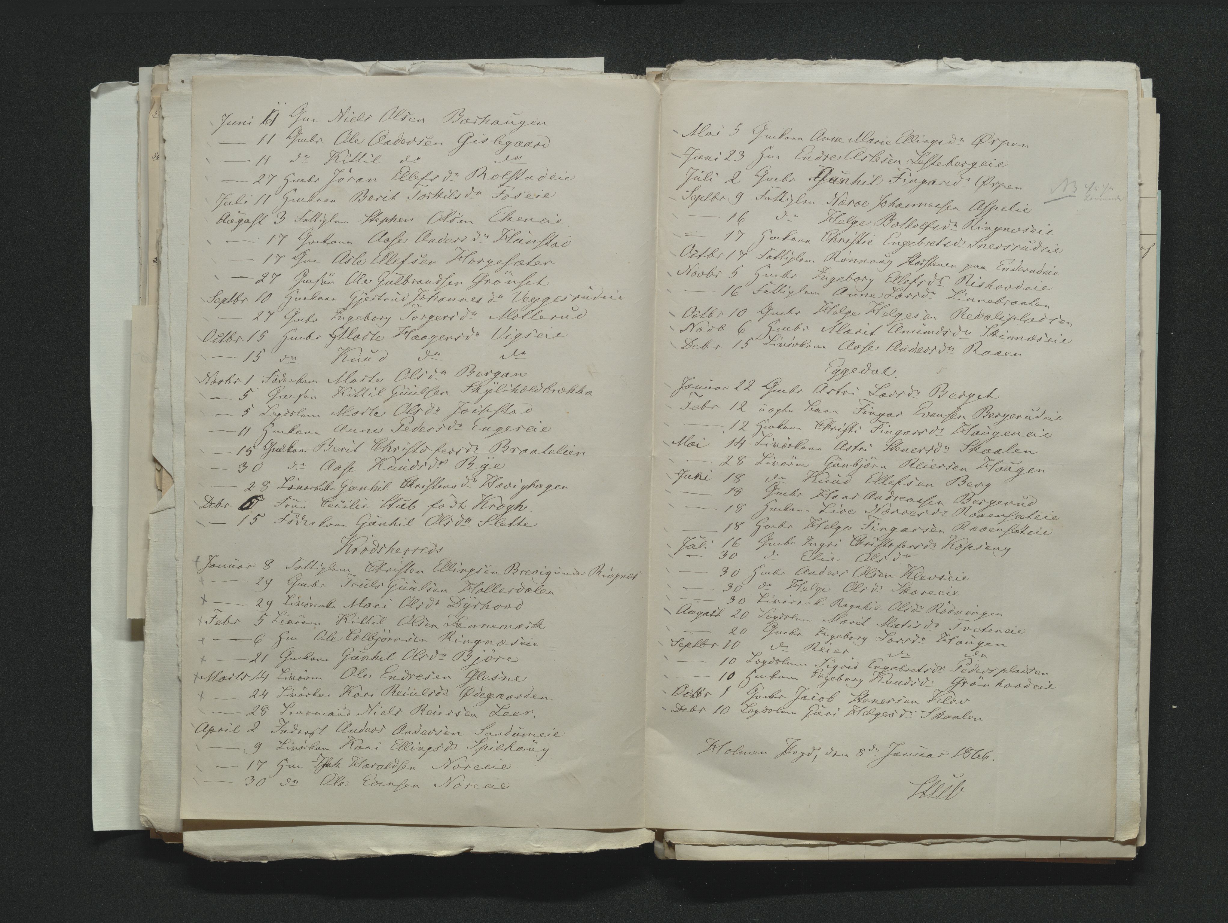 Eiker, Modum og Sigdal sorenskriveri, AV/SAKO-A-123/H/Ha/Hab/L0011: Dødsfallsmeldinger, 1862-1865, p. 603