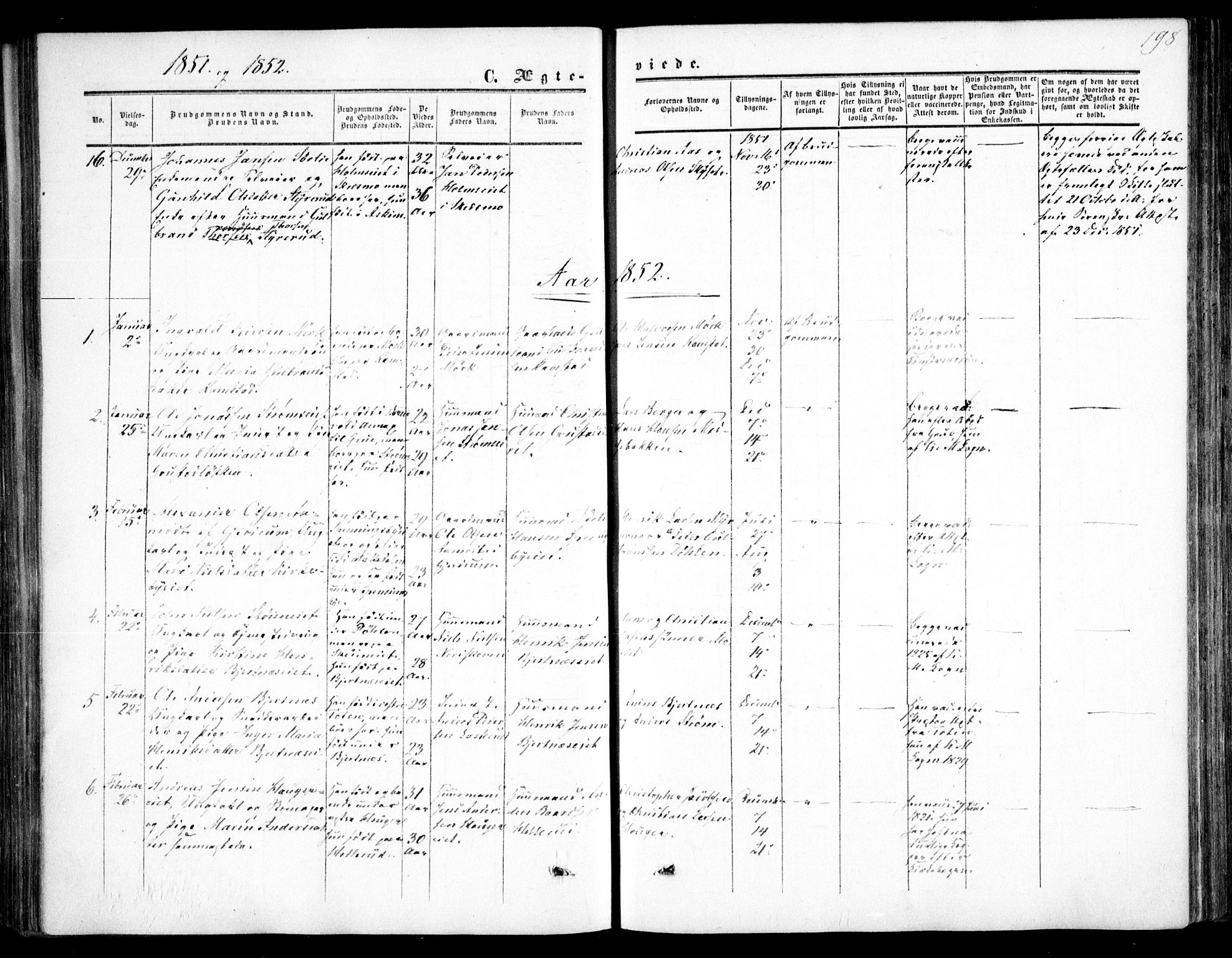 Nittedal prestekontor Kirkebøker, SAO/A-10365a/F/Fa/L0005: Parish register (official) no. I 5, 1850-1862, p. 198