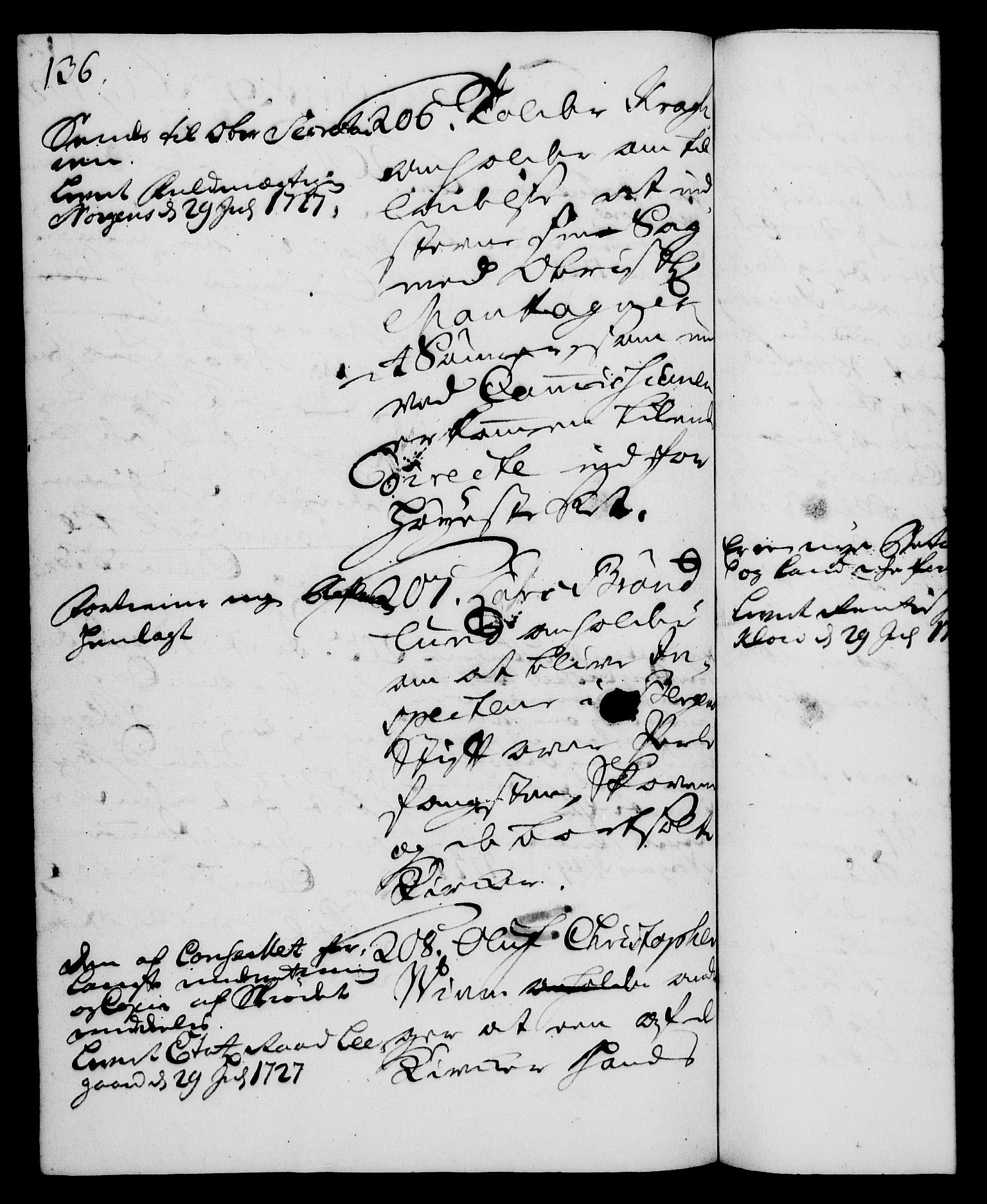 Rentekammeret, Kammerkanselliet, RA/EA-3111/G/Gh/Gha/L0009: Norsk ekstraktmemorialprotokoll (merket RK 53.54), 1726-1728, p. 136