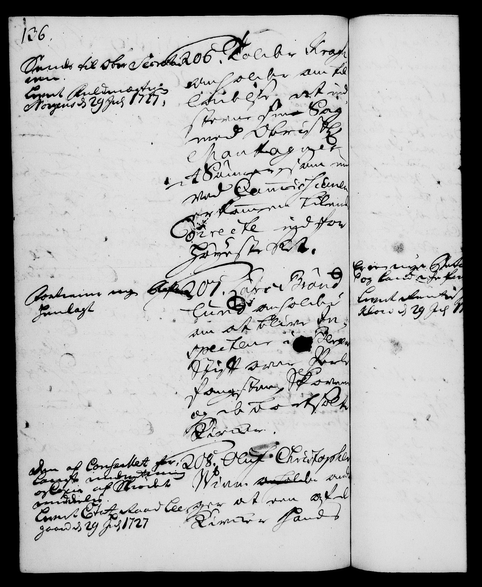 Rentekammeret, Kammerkanselliet, AV/RA-EA-3111/G/Gh/Gha/L0009: Norsk ekstraktmemorialprotokoll (merket RK 53.54), 1726-1728, p. 136